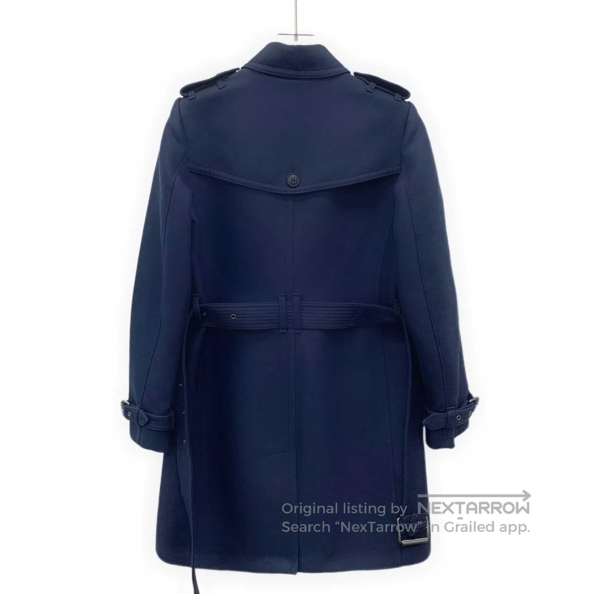 Burberry Burberry Dark blue cotton collar double-breasted belted wi Size XS / US 0-2 / IT 36-38 - 2 Thumbnail