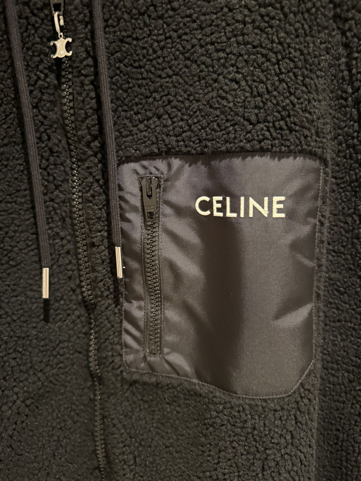 Celine $2.35k 🤑 FW24 Celine logo black fleece jacket Hedi grail M Size US M / EU 48-50 / 2 - 11 Thumbnail