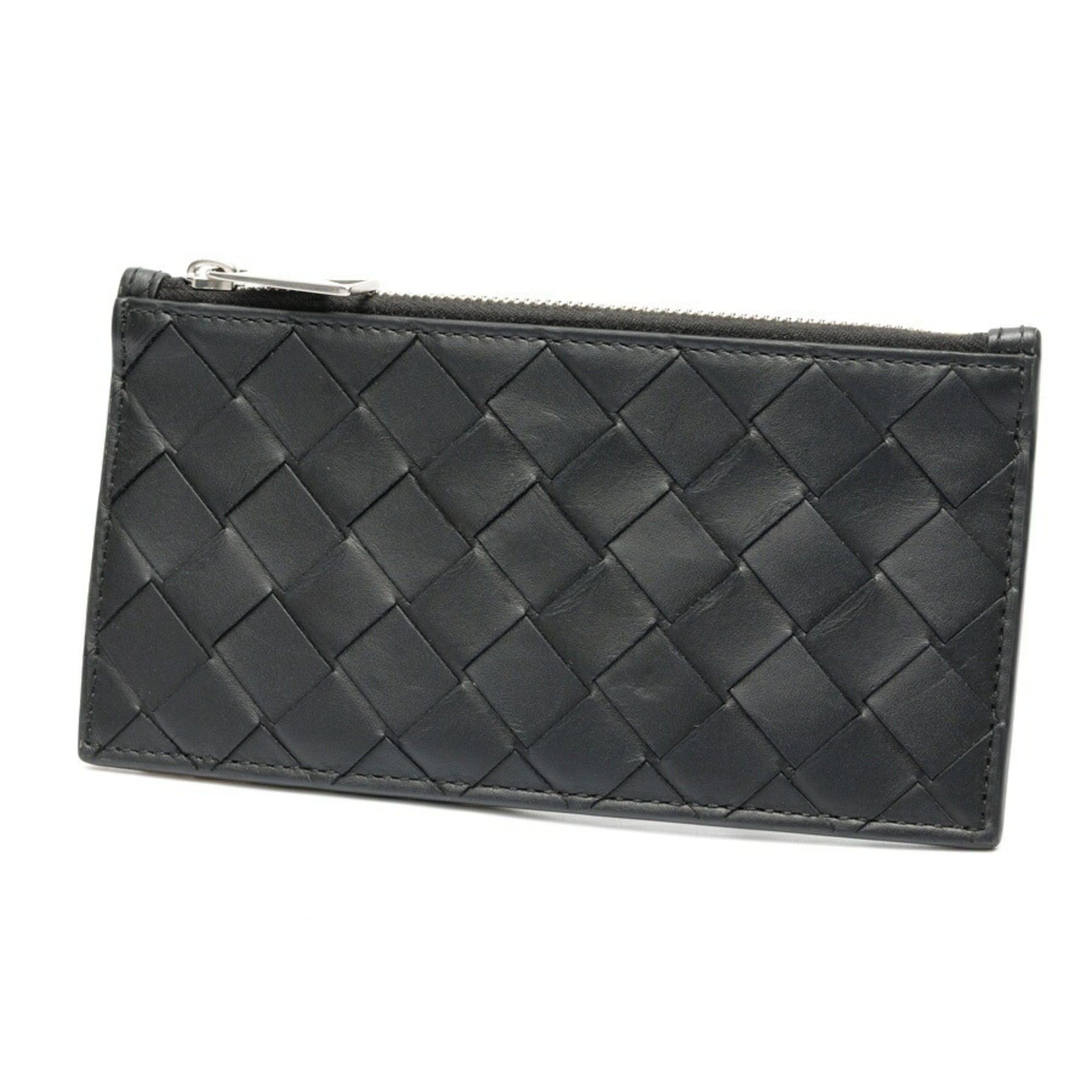 Bottega Veneta Bottega Veneta Card Case Coin Holder 729543 Intrecciato Leather Black Size ONE SIZE - 1 Thumbnail