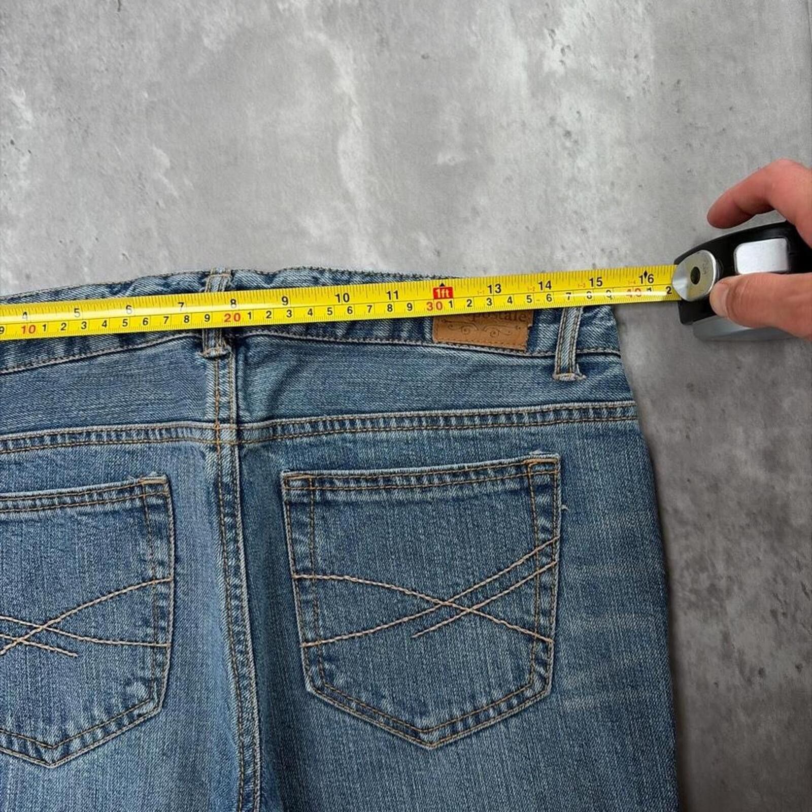 Aeropostale Y2K Blue Aeropostale Grunge Flared Denim Jeans Size 28" / US 6 / IT 42 - 6 Thumbnail