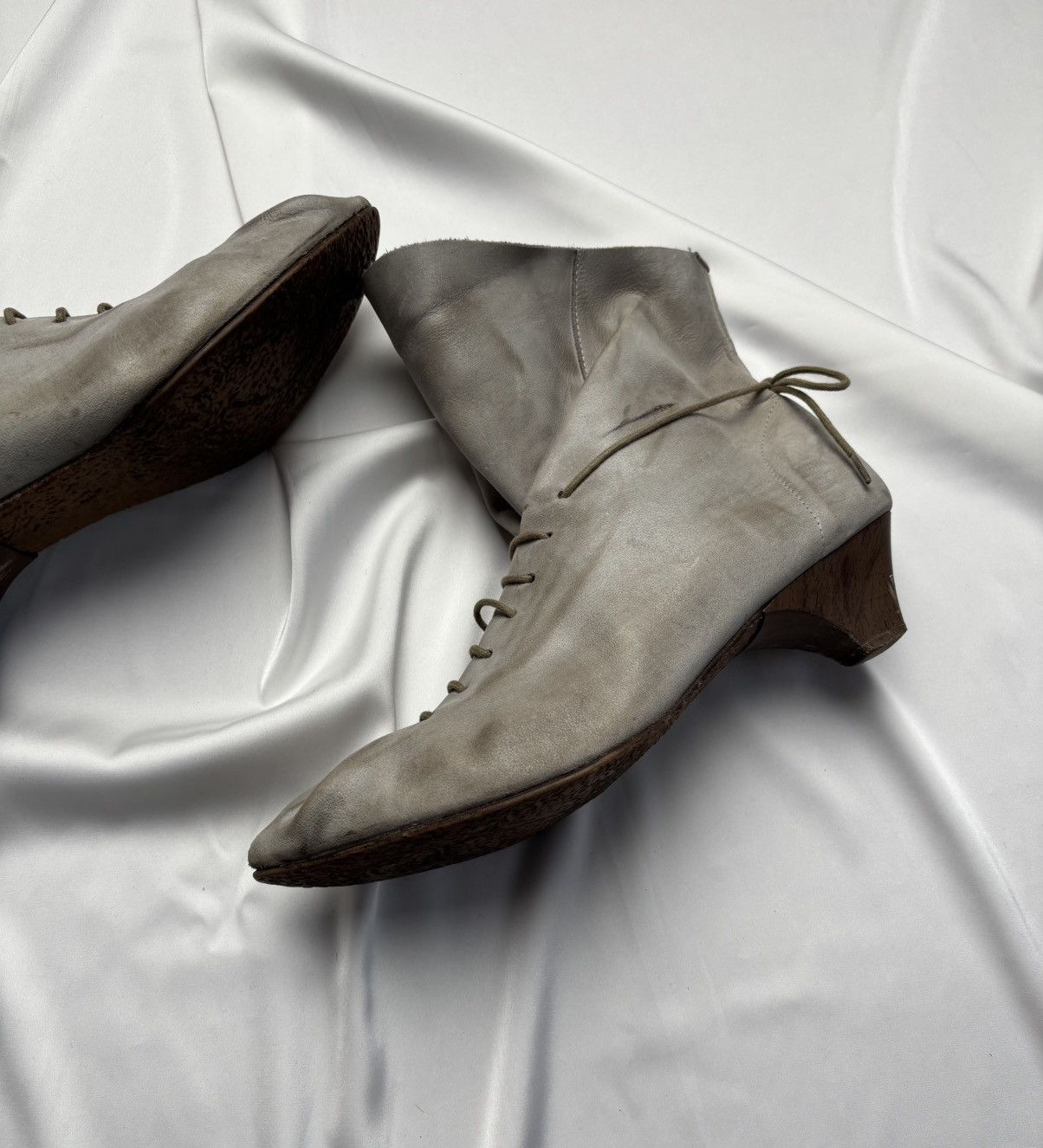 Vintage Vintage 80s rare heels lace up boots Size US 8.5 / EU 41-42 - 2 Thumbnail