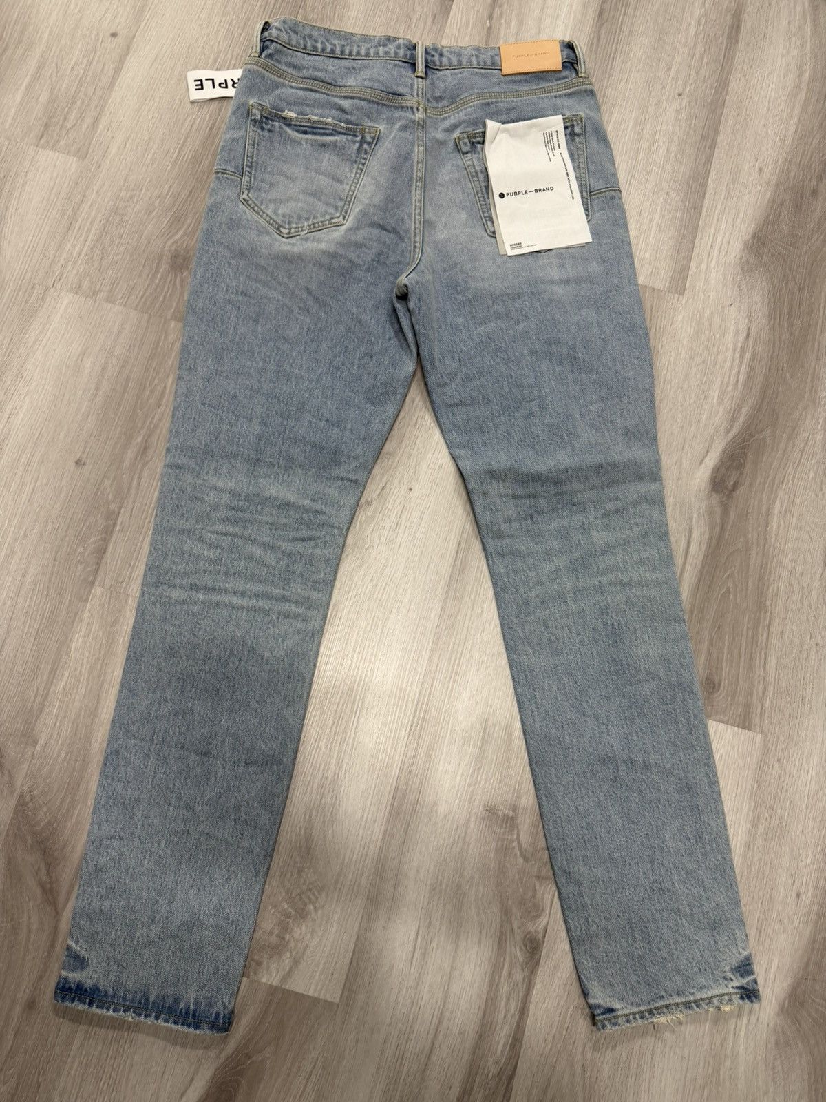 Purple Brand Purple Brand Subtle Dirty Jeans – Light Indigo Size US 32 / EU 48 - 5 Thumbnail