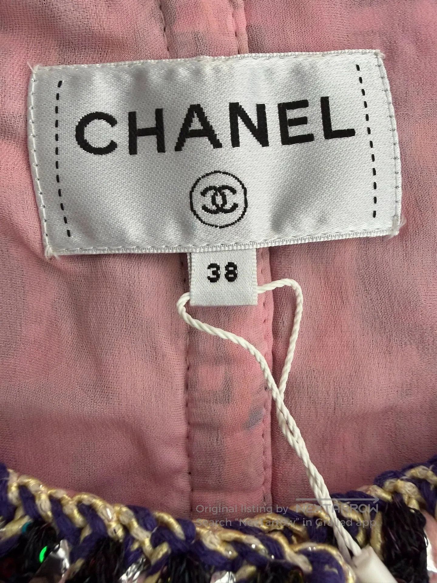 Chanel Chanel Pink Mixed Knit Mid-Length Coat. Size US S / EU 44-46 / 1 - 4 Thumbnail