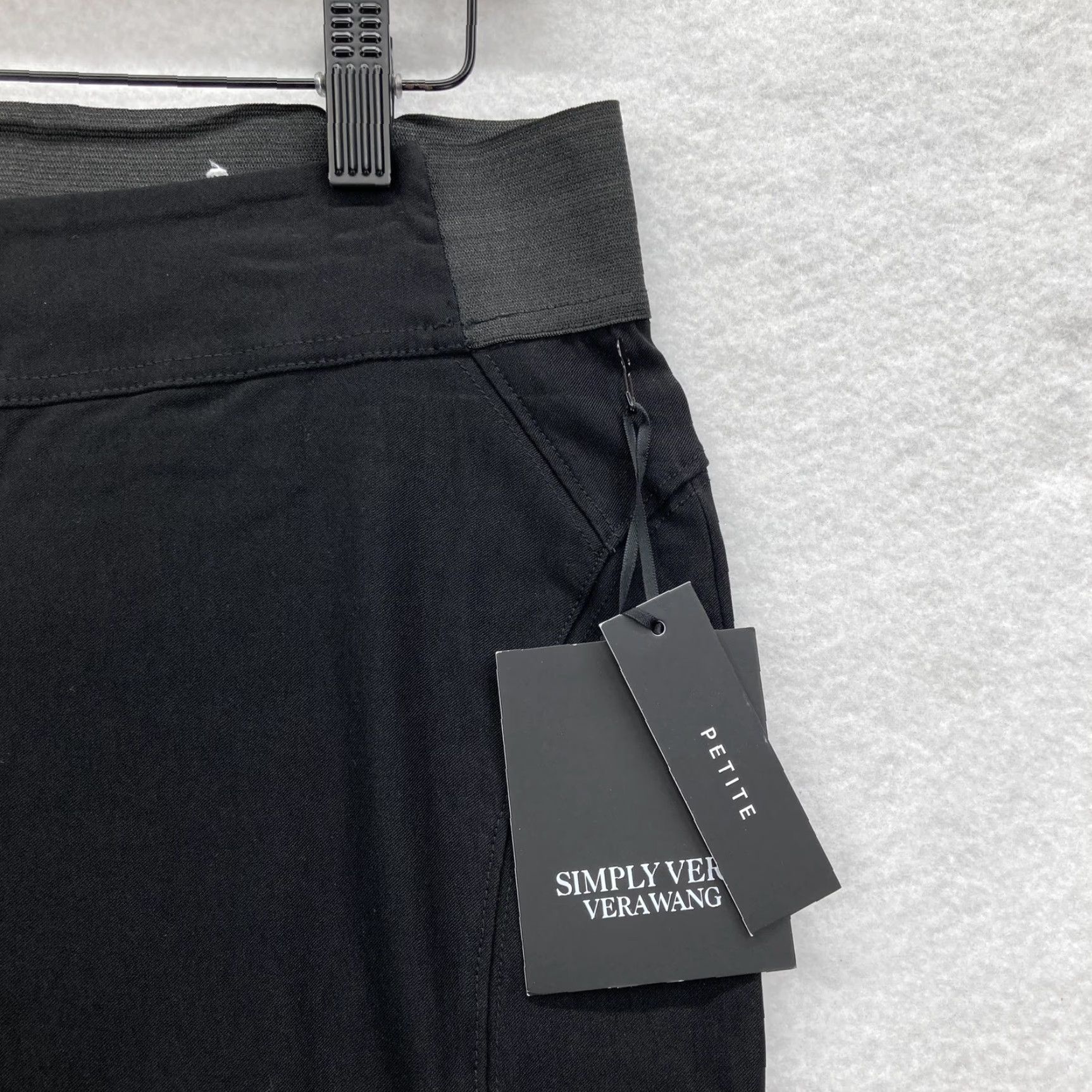 Vintage Simply Vera Vera Wang Pants Womens 8 Petite Black Pull On Stretch Cropped Casual Size 30" / US 8 / IT 44 - 3 Thumbnail