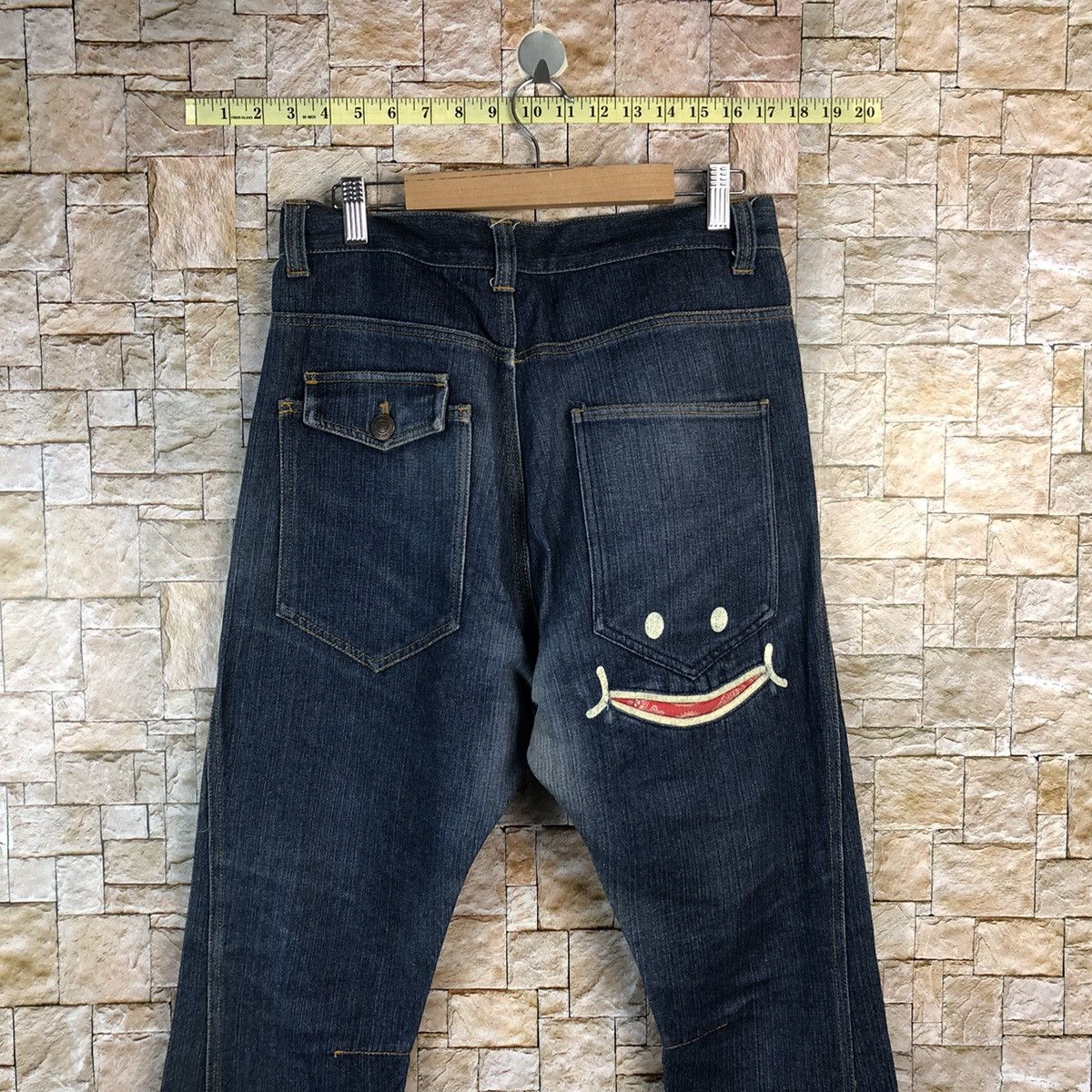 Japanese Brand Up Start Made Smile Blue Denim like kapital Pants #A954 Size US 30 / EU 46 - 13 Thumbnail