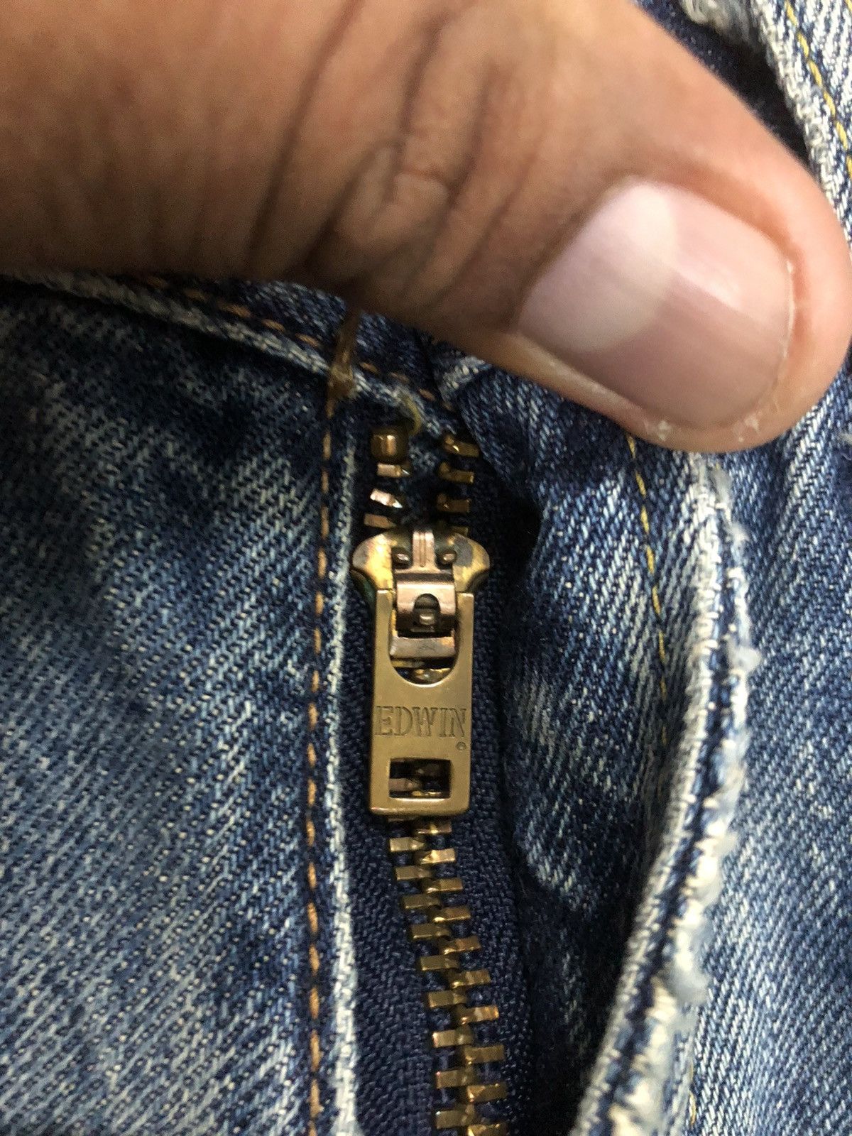 Edwin × Vintage Vintage Selvedge Redline Edwin 505 X w27 Size US 27 - 8 Thumbnail