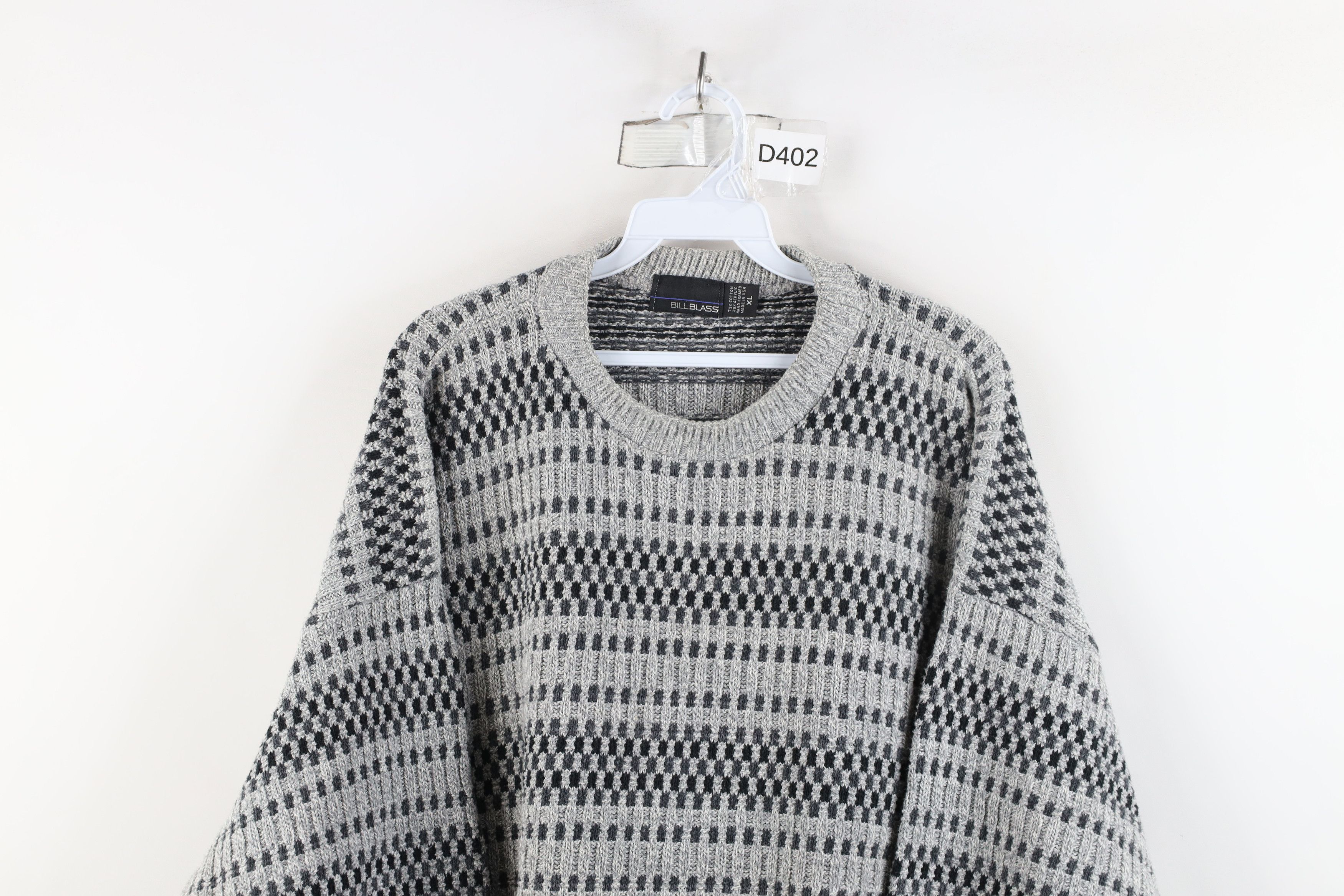 Vintage Vintage 90s Streetwear Ribbed Checkered Knit Dad Sweater USA Size US XL / EU 56 / 4 - 2 Thumbnail