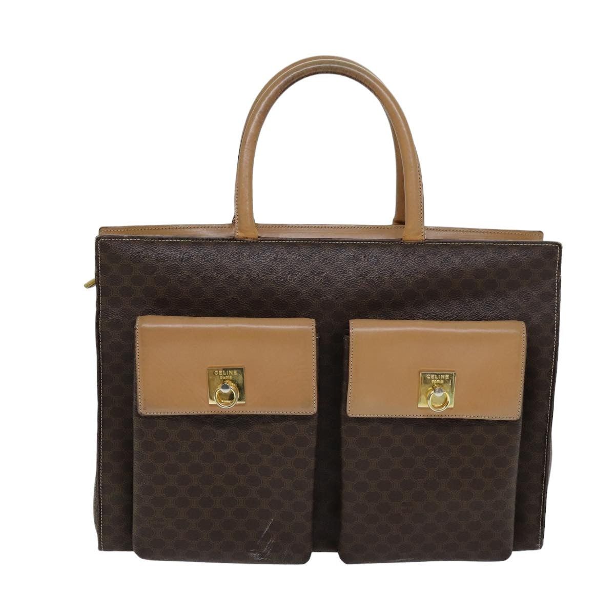 Celine CELINE Macadam Canvas Tote Bag Pvc Brown Size ONE SIZE - 4 Thumbnail