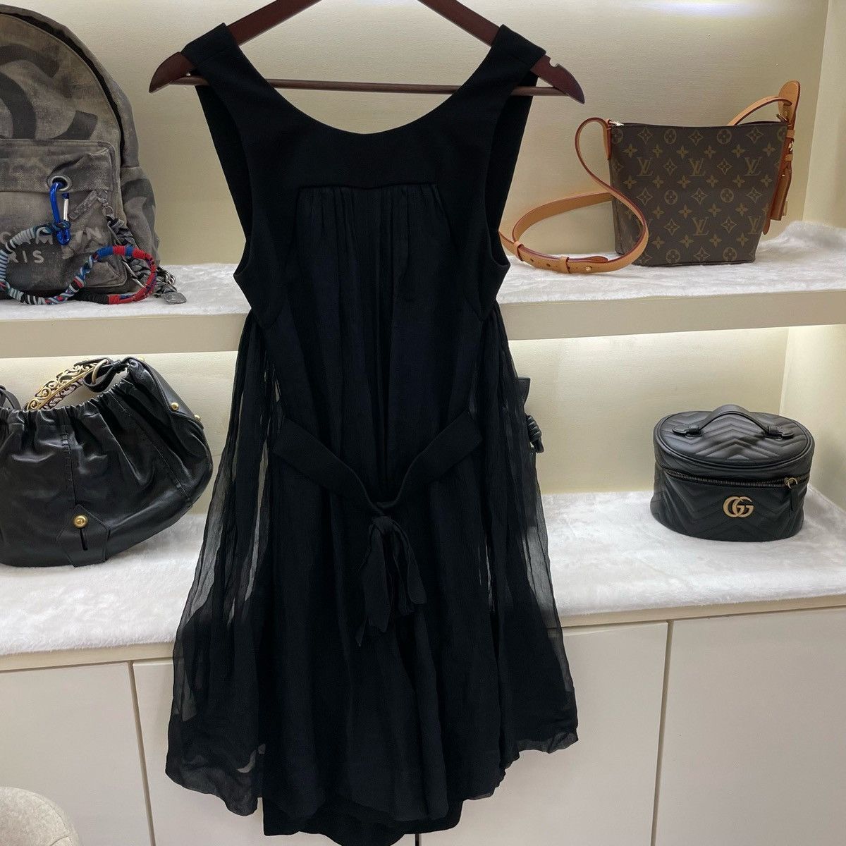 Chanel Chanel Black Mesh Dress K26WX Size XXS / US 00 / IT 34 - 3 Thumbnail