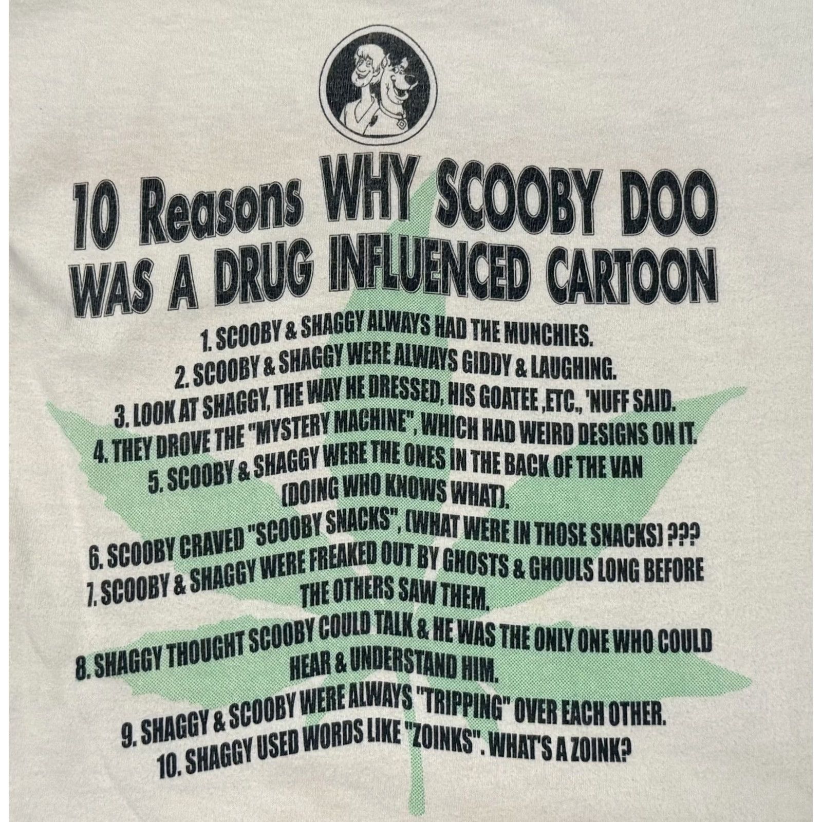 Hanes VINTAGE Scooby Doo x Ann Arbor Hash Bash Shirt XL Shaggy Marijuana Weed Pot Hanes Size US XL / EU 56 / 4 - 4 Thumbnail