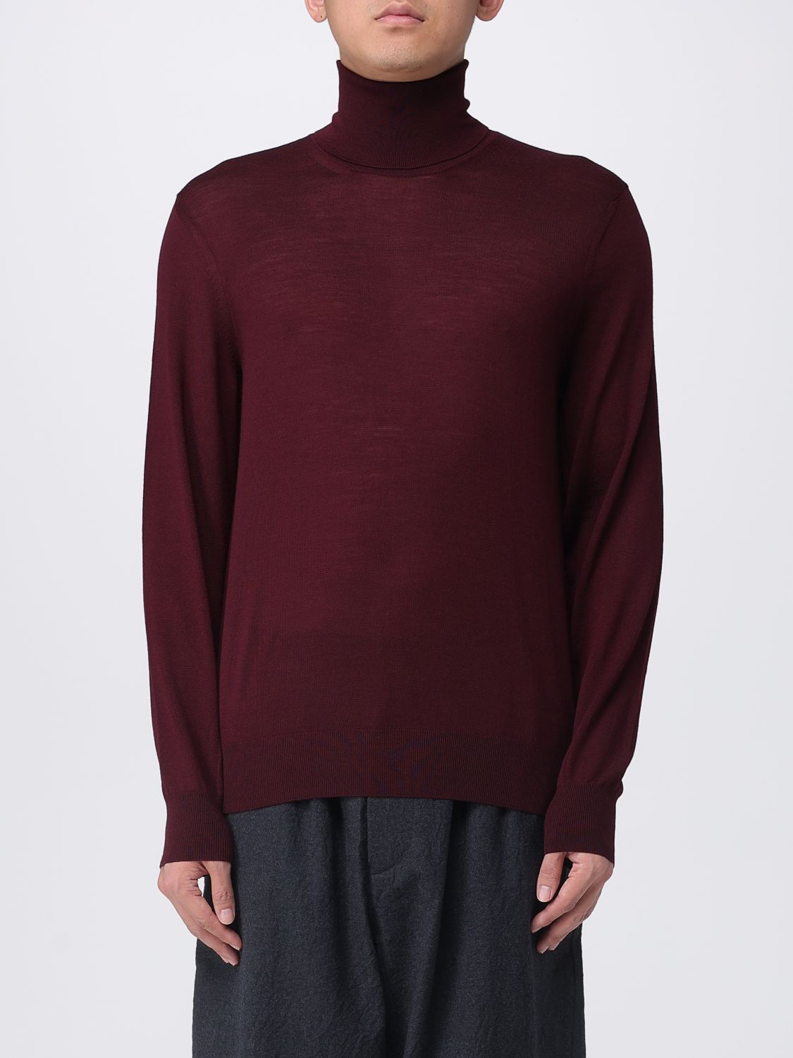 Saint Laurent Paris Saint Laurent Sweater Men Burgundy Size US M / EU 48-50 / 2 - 1 Thumbnail