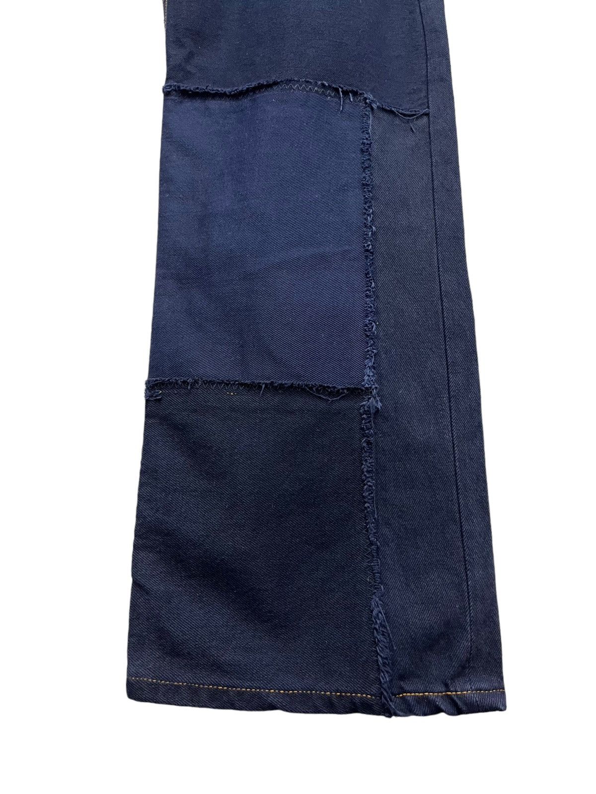 Japanese Brand 🔥FYE🔥PUNAH Frayed Patcwork Dark Blue Denim Made In Japan Size US 32 / EU 48 - 11 Thumbnail