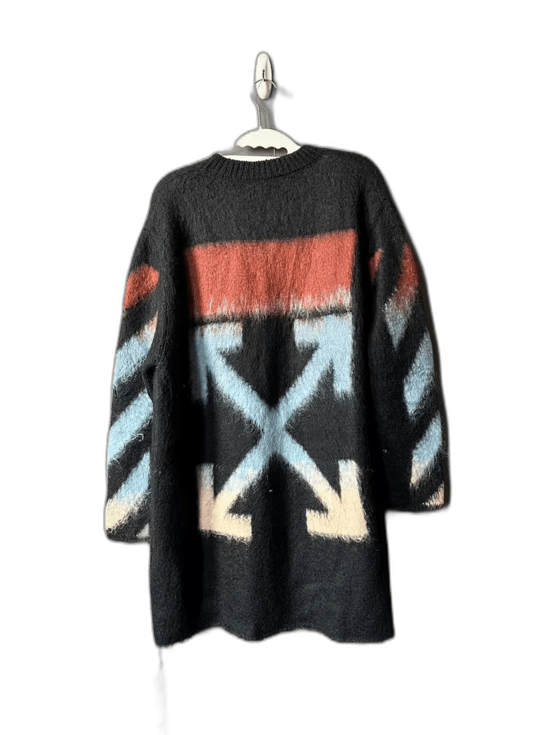 Off White Long Sleeve Mohair Sweater
