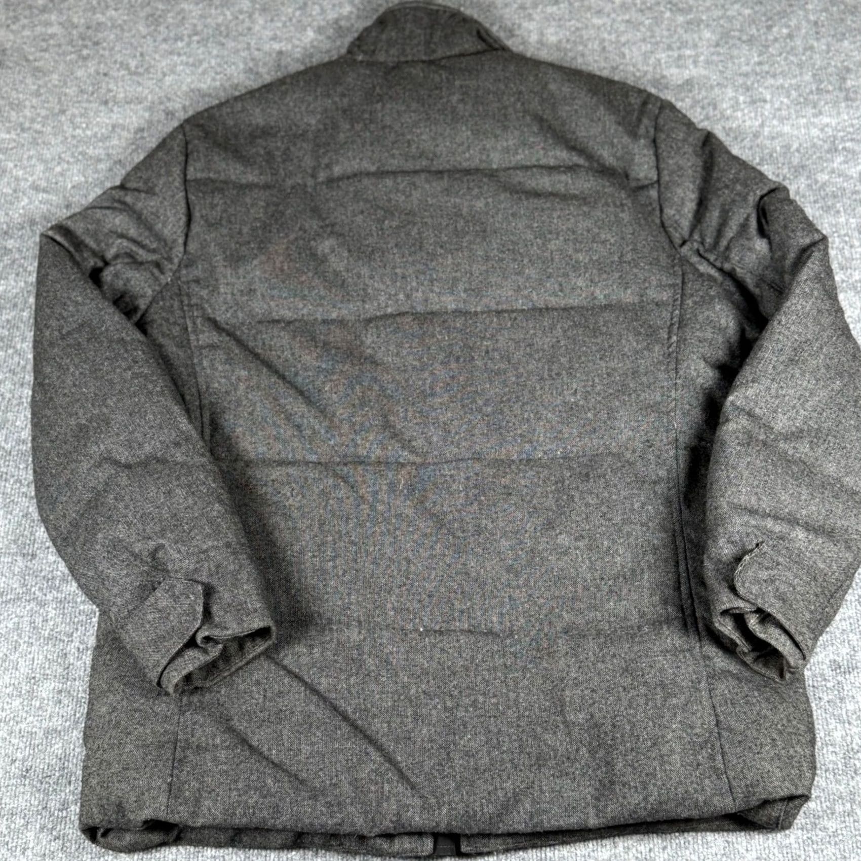 Michael Kors Michael Kors Mens Large Military Jacket Wool Blend Tweed Coat Zip Snap Casual Size US L / EU 52-54 / 3 - 3 Thumbnail