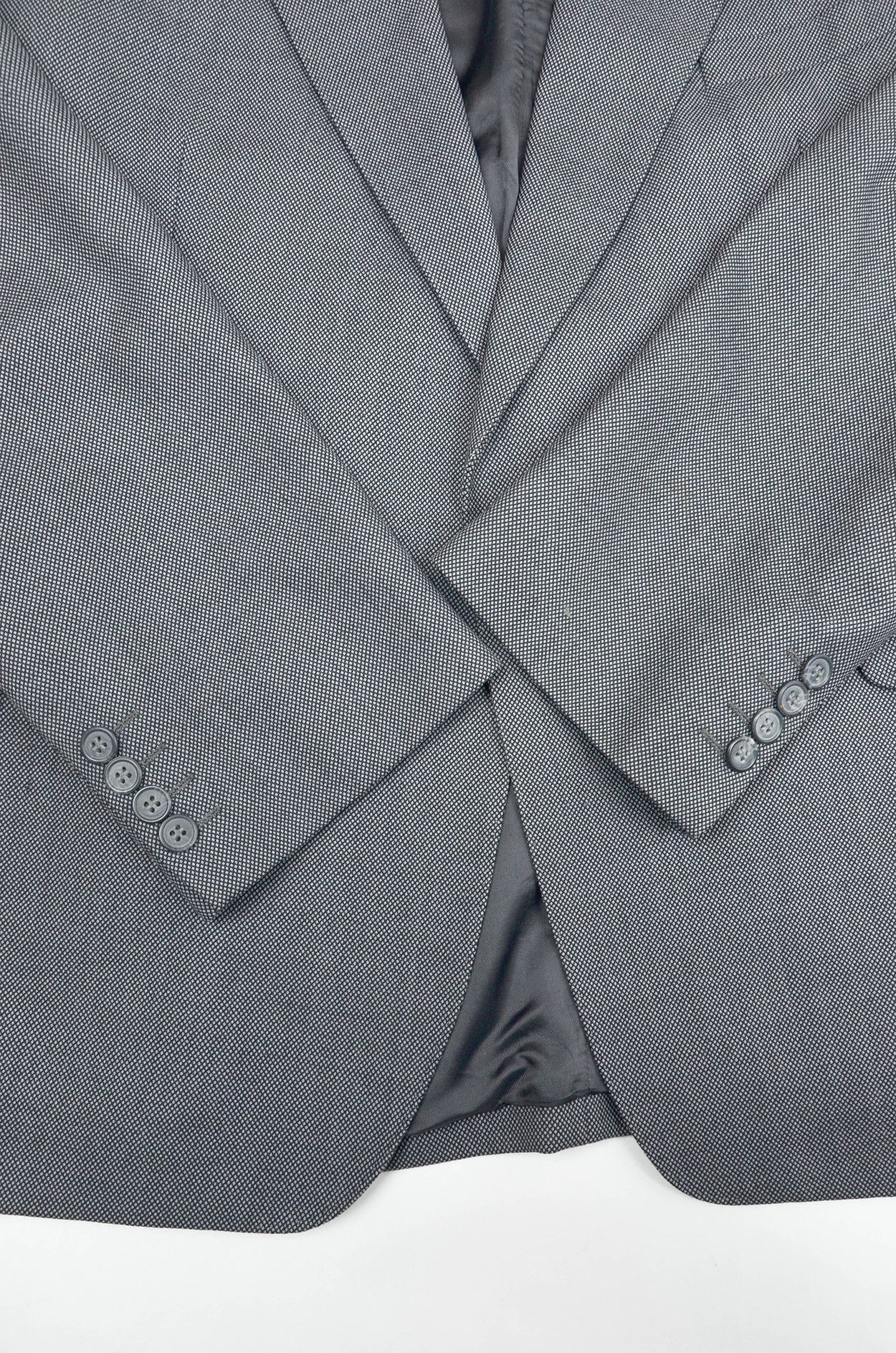 Burberry Burberrys Vintage Wool Blazer – Gray Micro-Check – Size L Size 52R - 2 Thumbnail