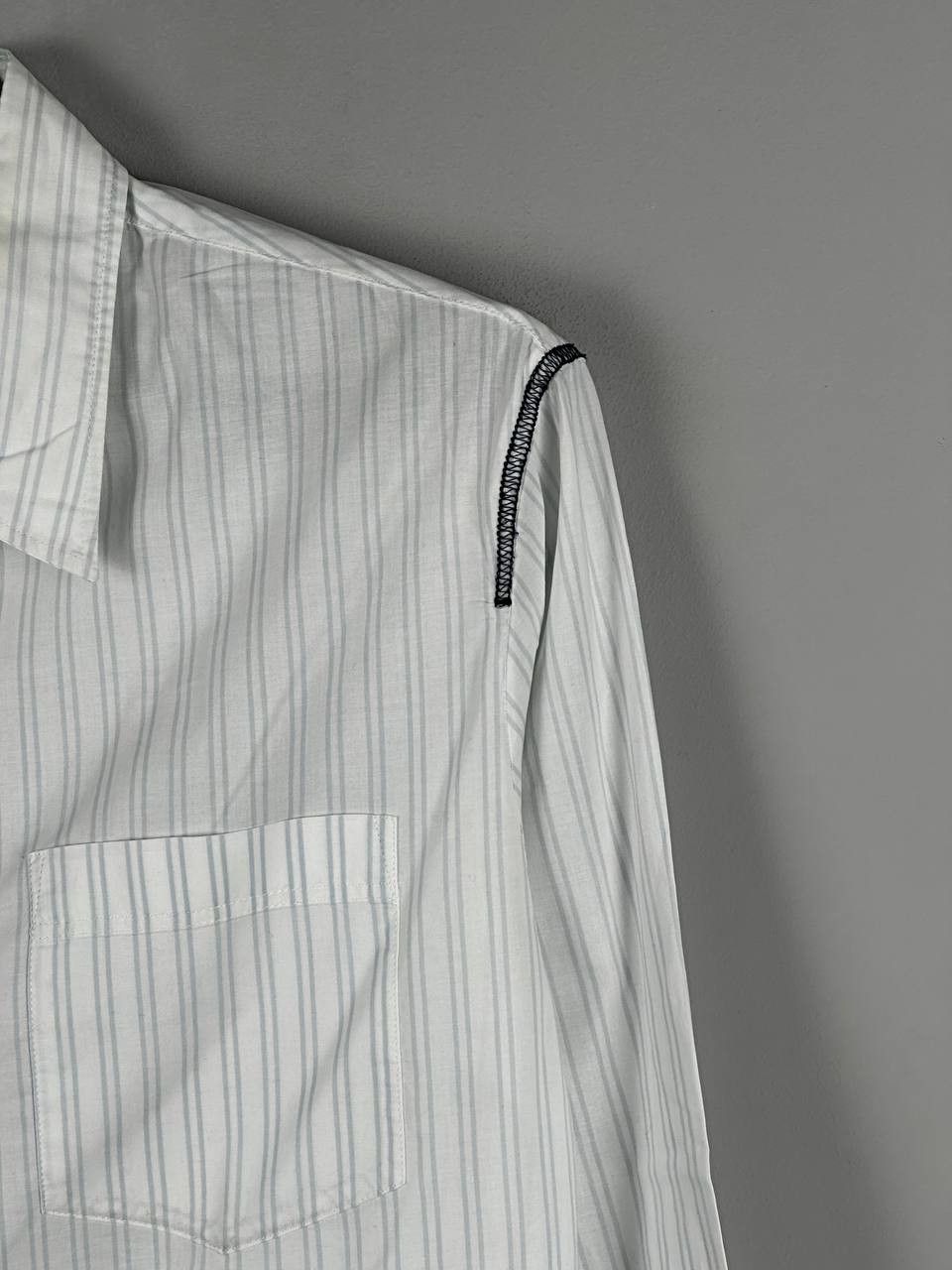 Armani Rare Vintage Armani Jeans Shirt Long Sleeve Striped Shirt Size US M / EU 48-50 / 2 - 4 Thumbnail