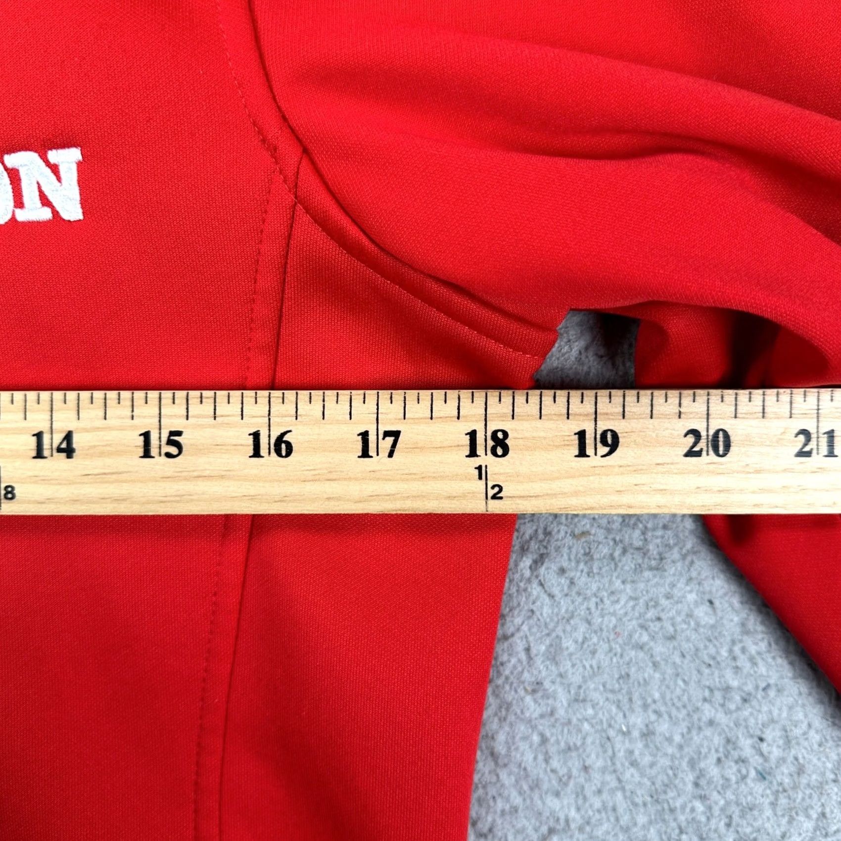 Nike Nike Golf Sweatshirt Shirt Womens Medium Red Logo Quarter Zip Pullover Mock Neck Long Sleeve 100% Polyester Size M / US 6-8 / IT 42-44 - 6 Thumbnail