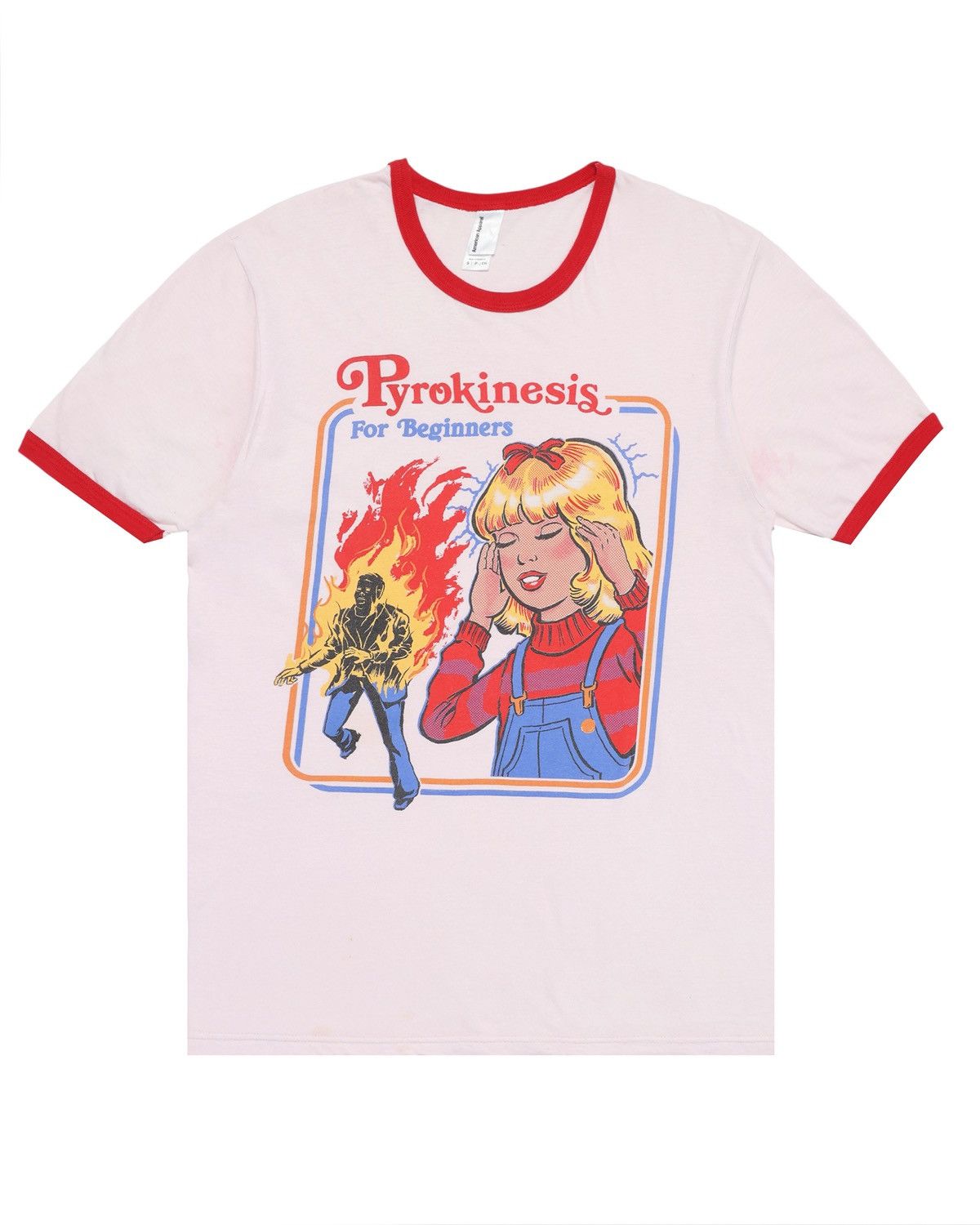 Vintage Pyrokinesis For Beginners Ringer Tee Size US S / EU 44-46 / 1 - 1 Thumbnail