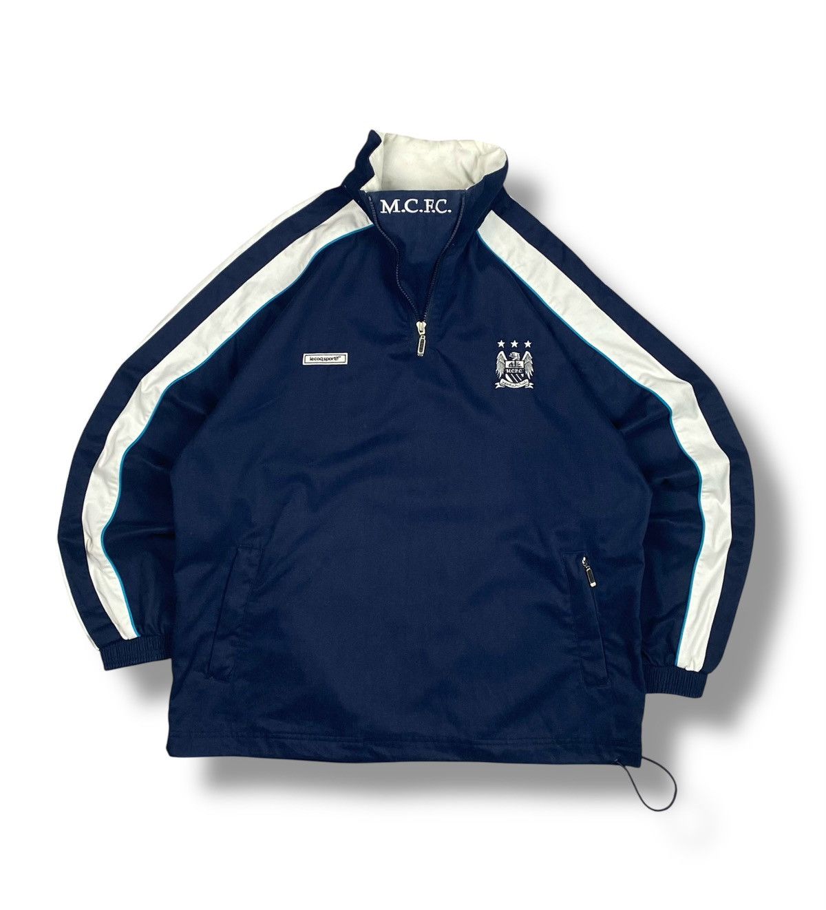 Le Coq Sportif Le Coq Sportif Manchester City MCFC Half Zip Jacket Vintage Size US L / EU 52-54 / 3 - 1 Thumbnail