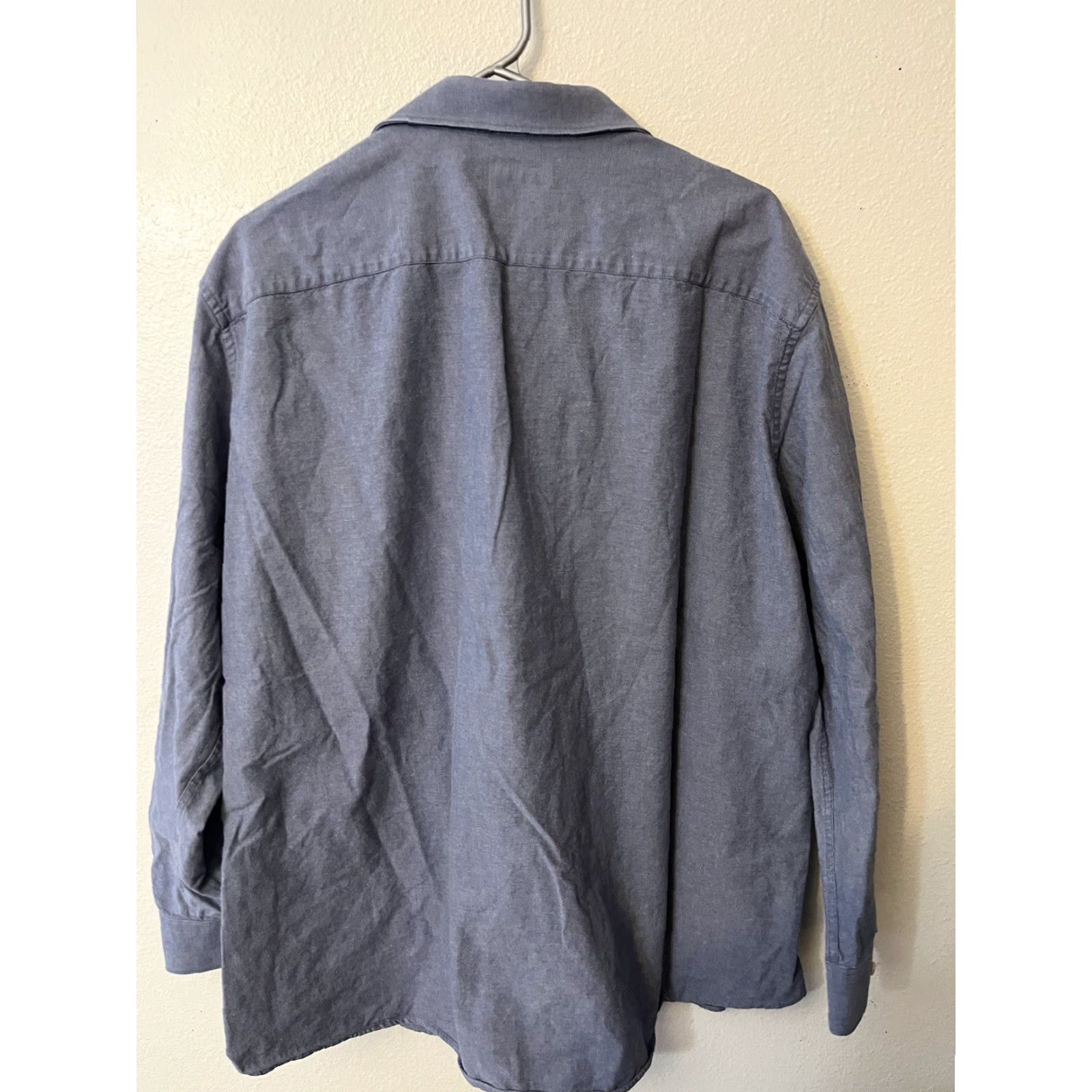 Perry Ellis Perry Ellis Portfolio Men’s Slim Fit Shirt Button-Down Blue Long Sleeve 19 Shirt Men Blue Slim Button-Up 19 Size US XXL / EU 58 / 5 - 3 Thumbnail