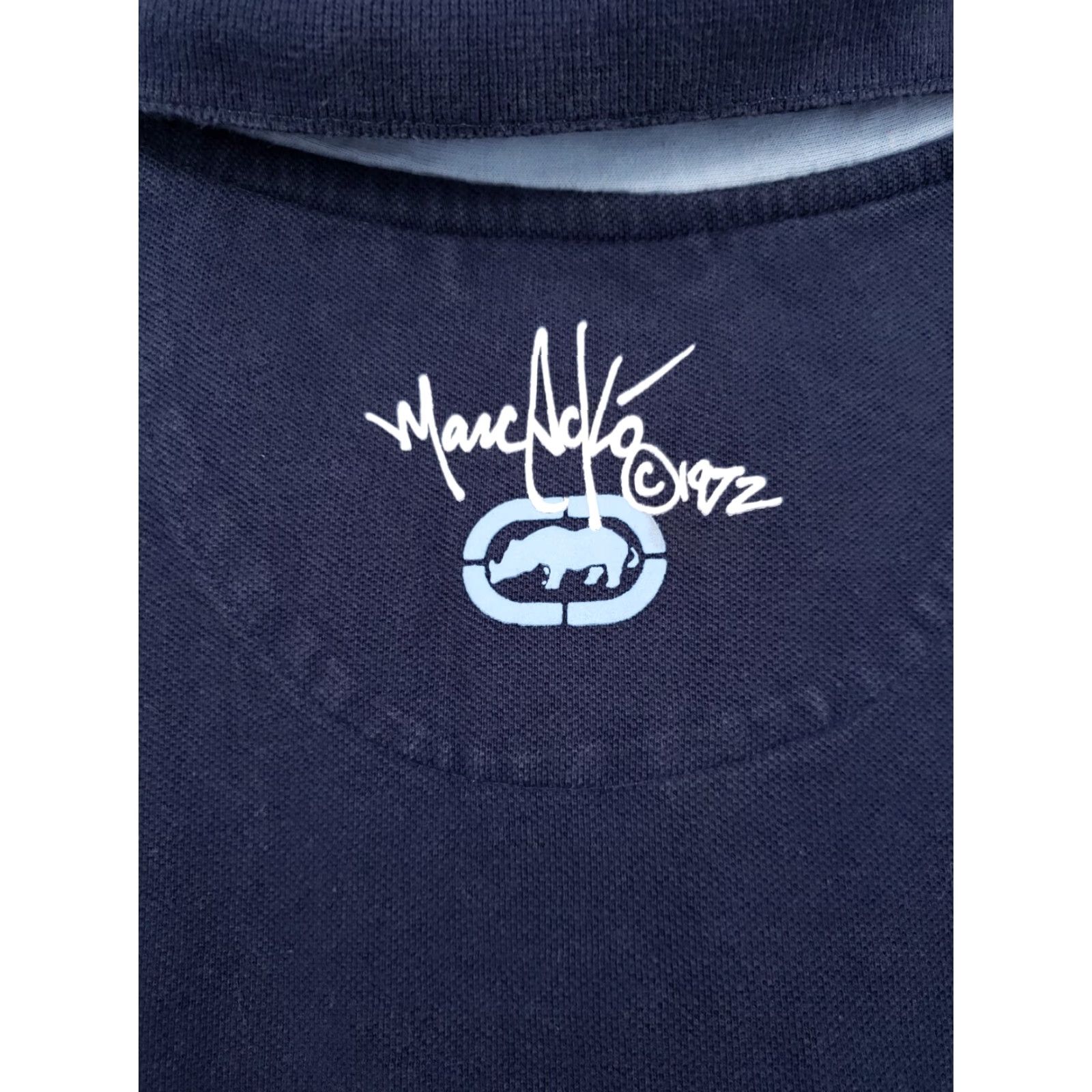 Vintage Marc Ecko Polo Shirt Mens L Blue Rhino Logo Short Sleeve Casual Cotton Size US L / EU 52-54 / 3 - 7 Thumbnail