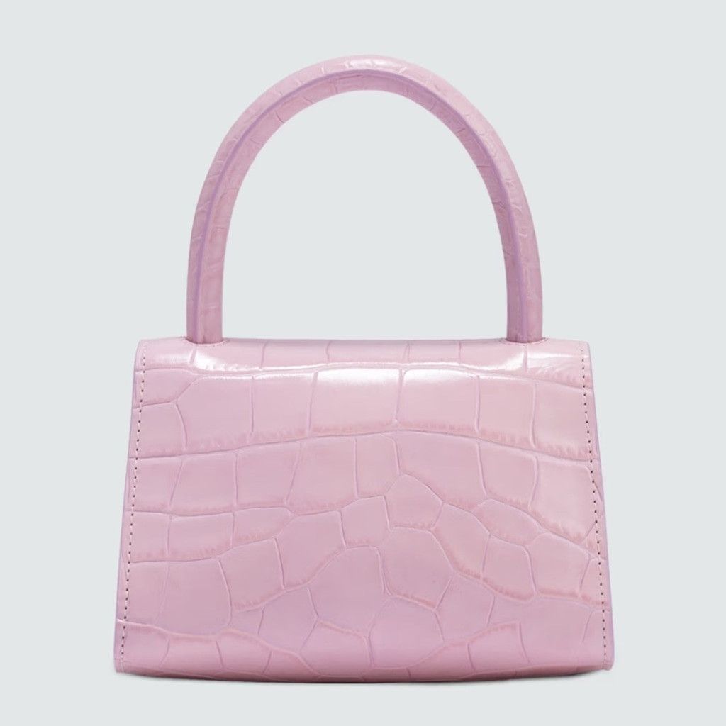 By Far Elegant Pink Croc-Embossed Handbag Size ONE SIZE - 4 Thumbnail