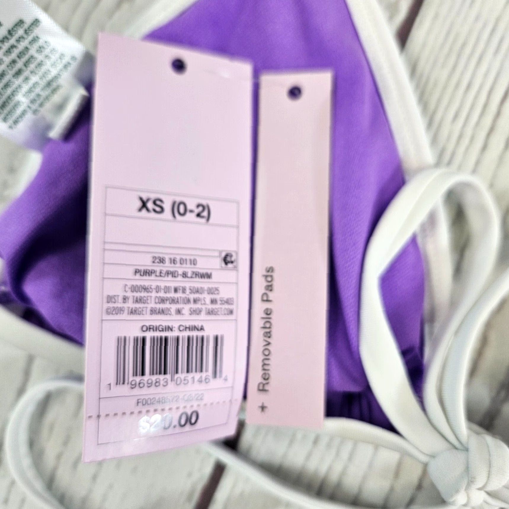 Vintage Wild Fable Women's Bikini Top Halter XS Purple Removable Pads Size XS / US 0-2 / IT 36-38 - 5 Thumbnail