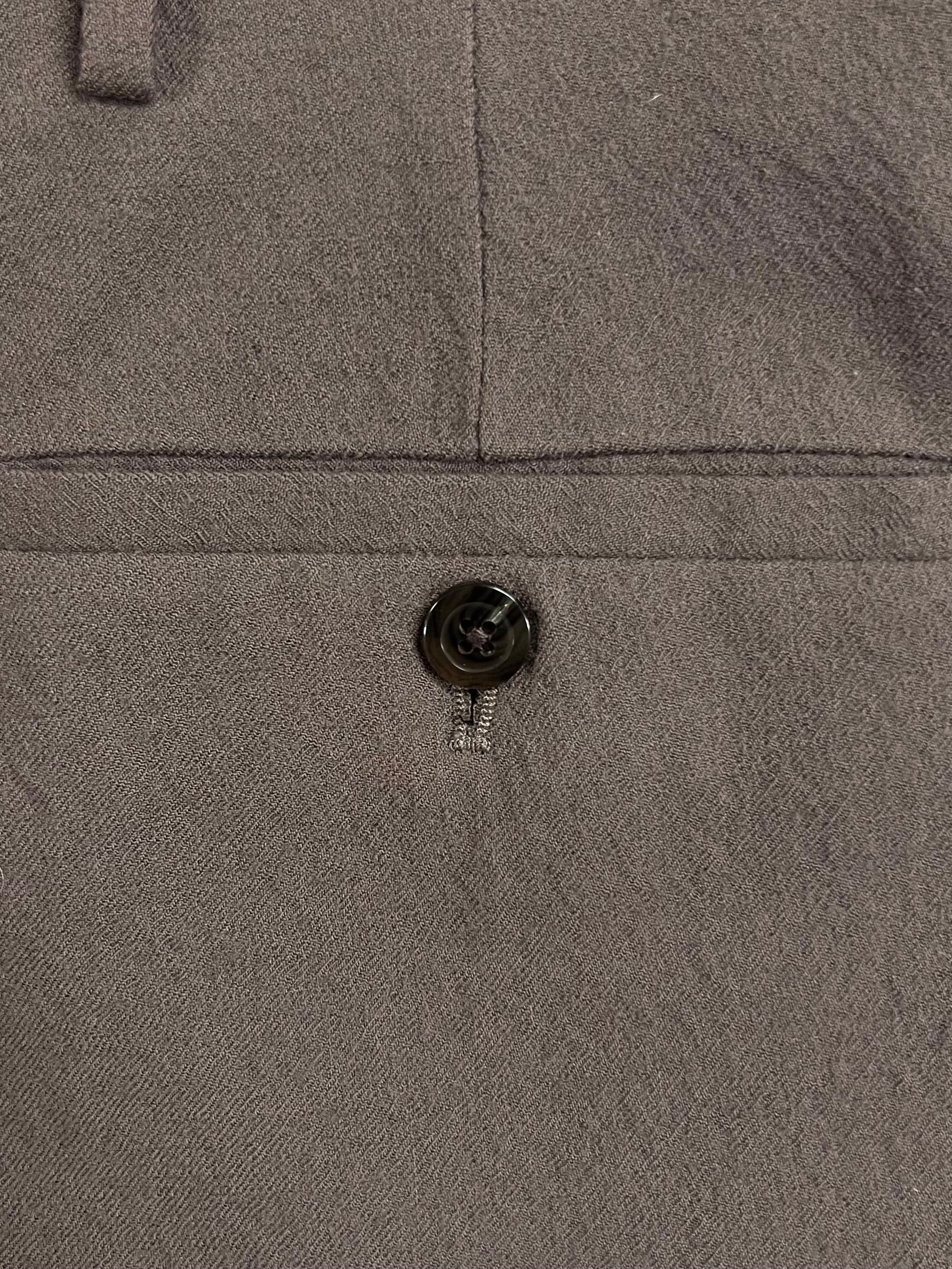 Rick Owens Rick Owens Virgin Wool ‘Dust’ Brown Cropped Pants Size US 38 / EU 54 - 2 Thumbnail