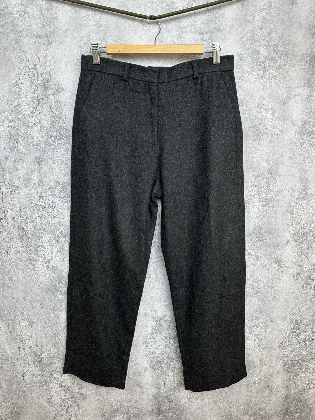 Jigsaw Jigsaw Wool Trousers Charcoal Tailored Dress Pants Straight Size 25" / US 0 / IT 36 - 1 Thumbnail