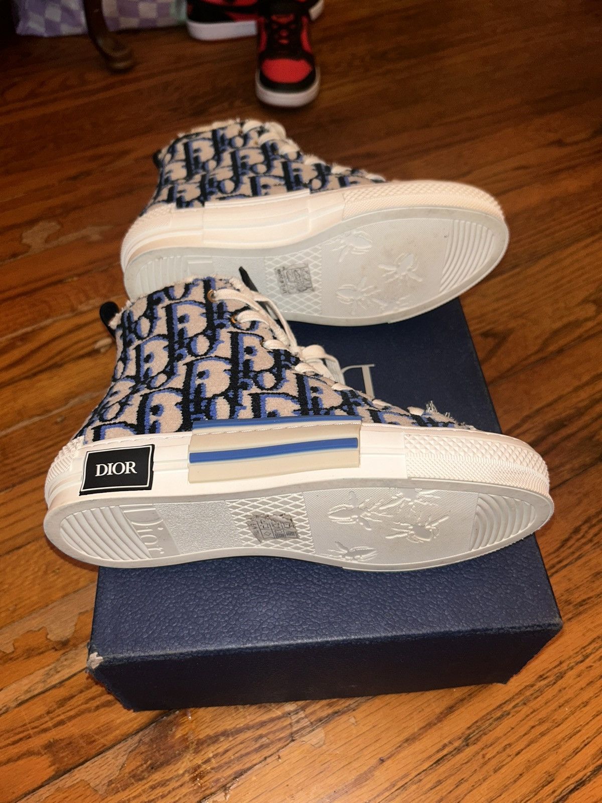 Dior Dior B23 High Beige Black Navy tapestry Size US 6 / EU 39 - 6 Thumbnail