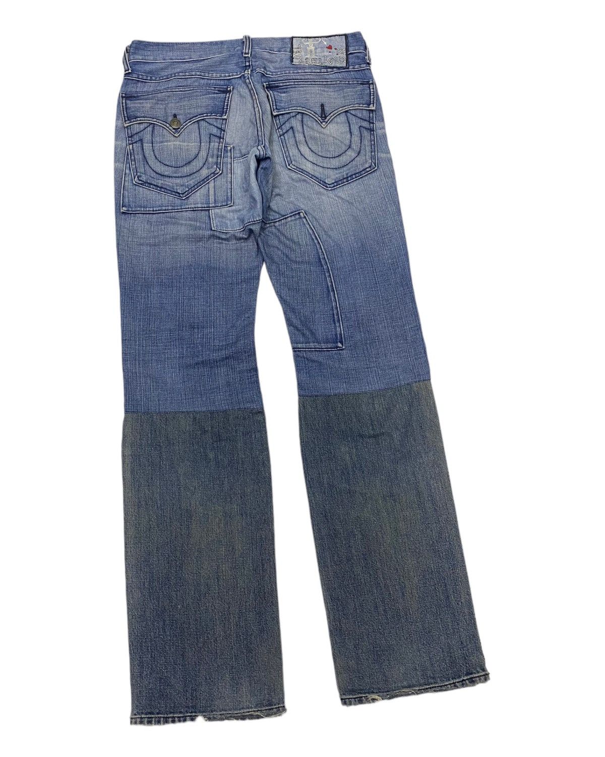 True Religion 🔥TRUE RELIGION PATCHWORK DISTRESSED DENIM JEANS Size US 34 / EU 50 - 7 Thumbnail