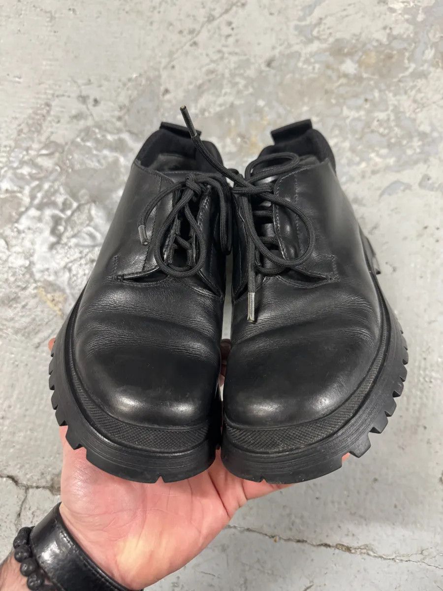 Prada AW1999 Prada Black Leather Derby Shoes Size US 8 / IT 38 - 10 Thumbnail