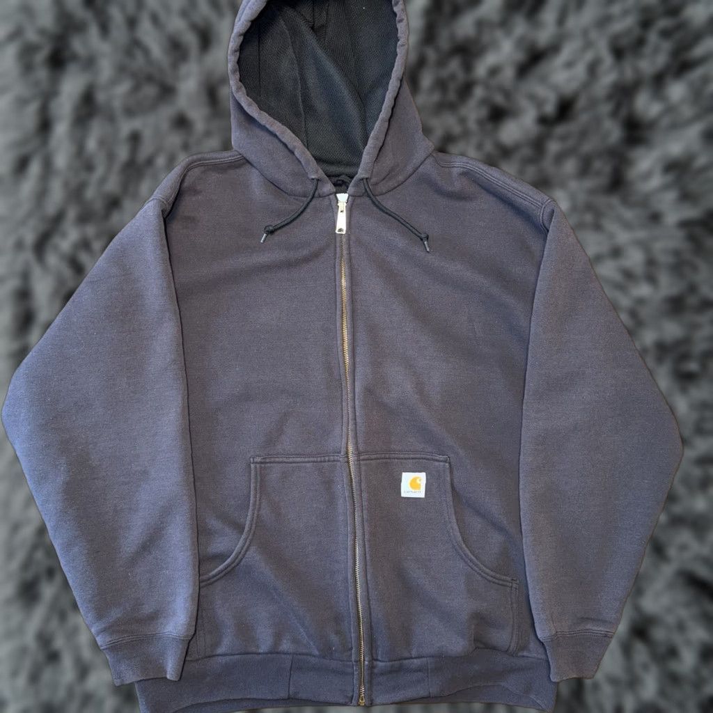 Carhartt VTG Carhartt J149 Jacket Men’s XL Thermal Lined Faded Black Full Zip Hoodie Work Size US XXL / EU 58 / 5 - 1 Thumbnail