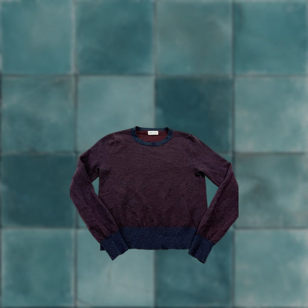 Vintage Bridge & Burn Sweater Women Small Heathered Purple Navy Crew Neck Knit Pullover Womens Size S / US 4 / IT 40 - 1 Thumbnail