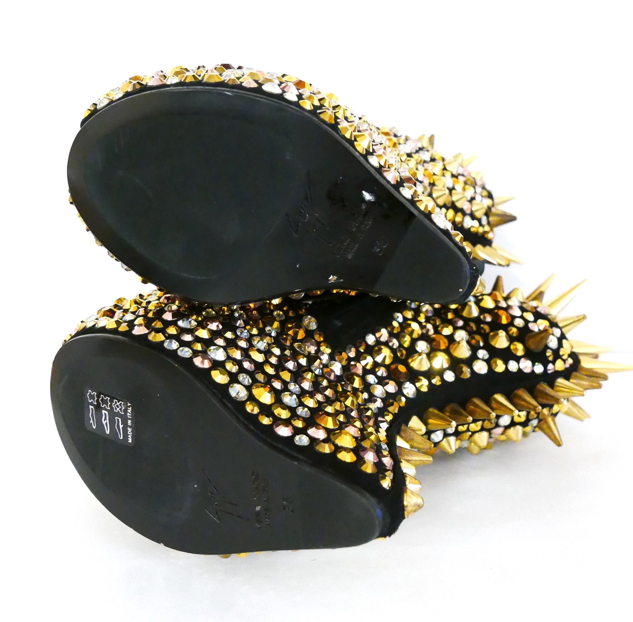 Giuseppe Zanotti Giuseppe Zanotti Lady Gaga Crystal & Spike Wedges Heels Size US 6 / IT 36 - 8 Thumbnail