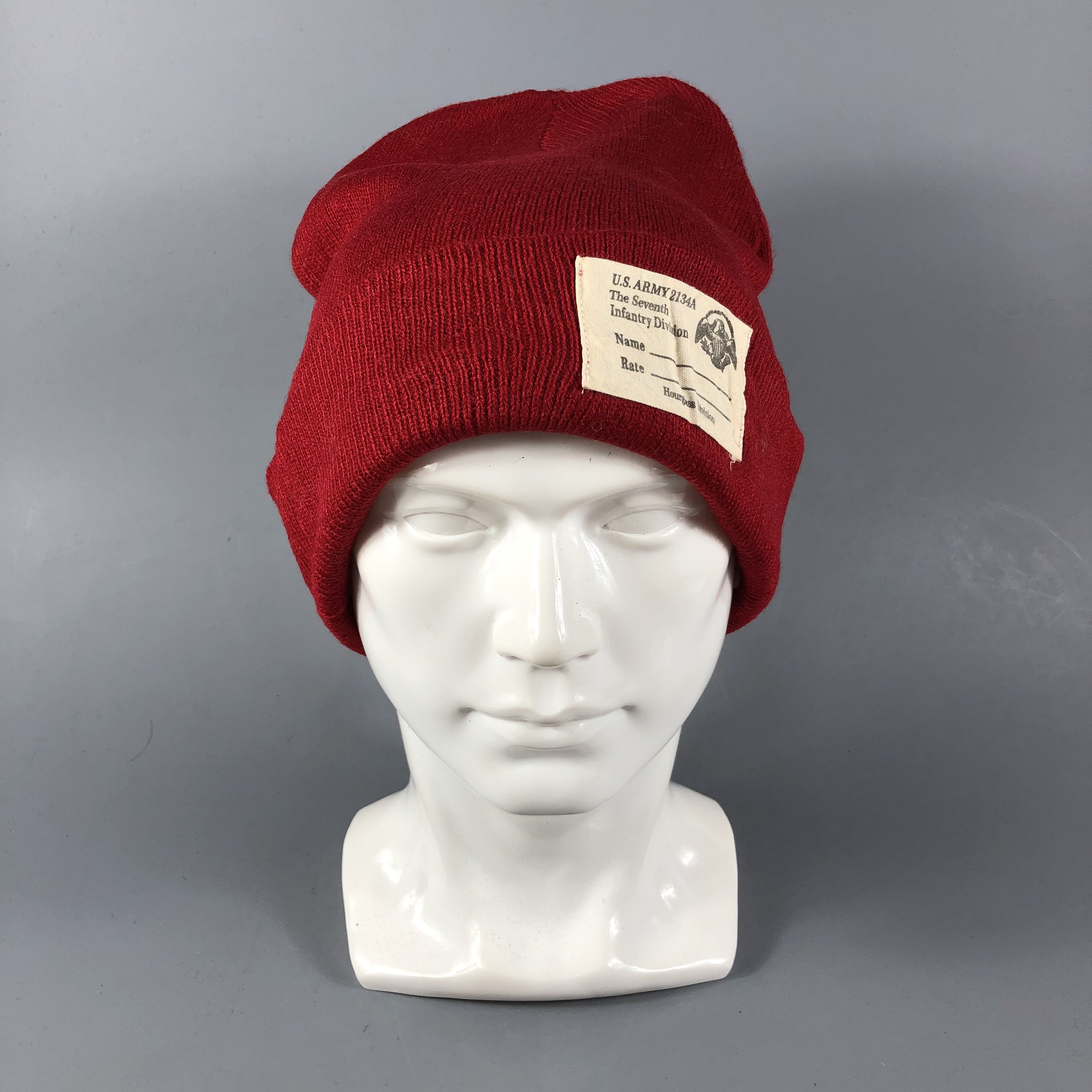 Vintage U.S Army 2134A Hourglass Division Beanie Snowcap B793 Size ONE SIZE - 1 Thumbnail