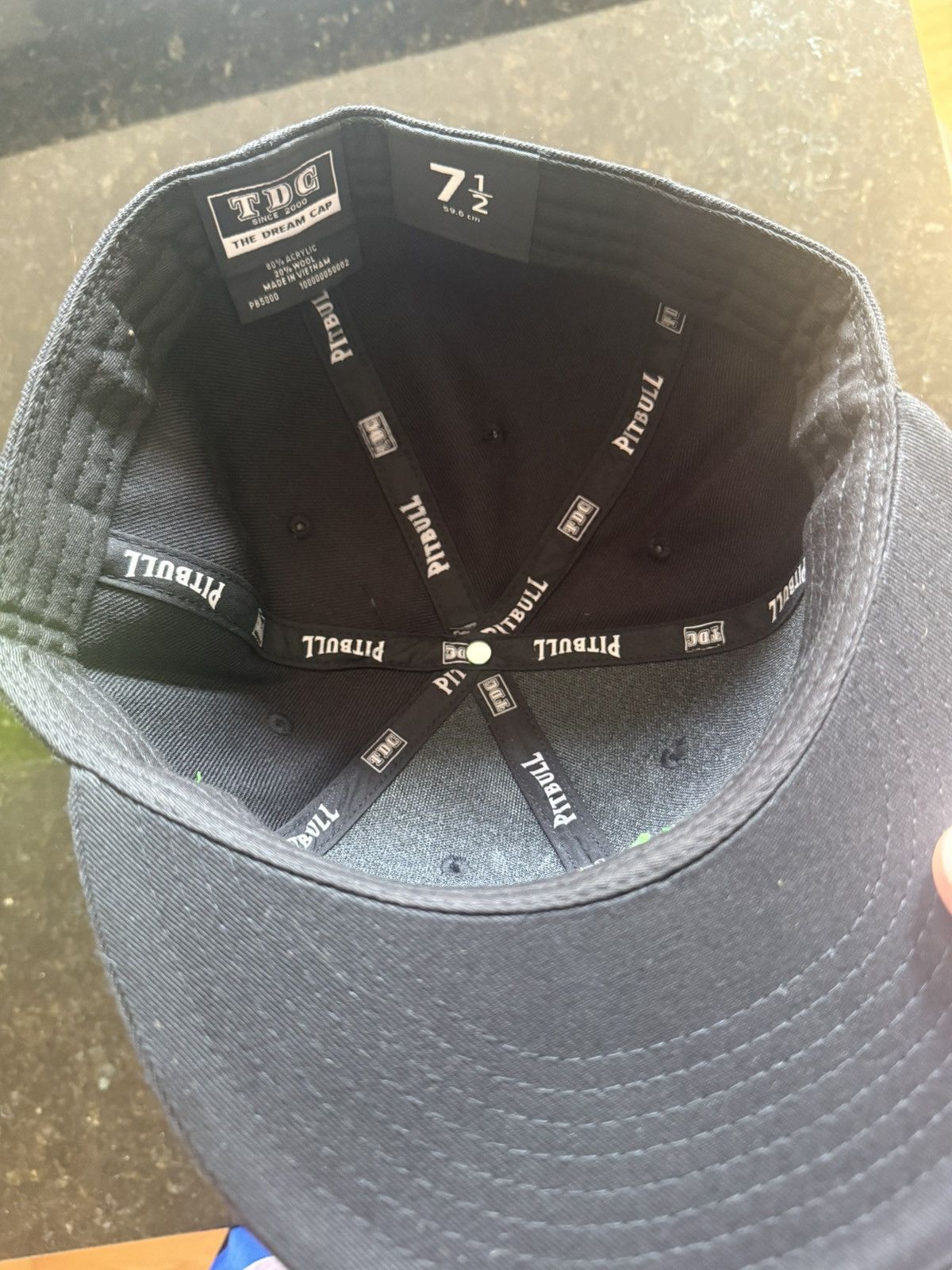 Playboi Carti YVL Fitted Hat Black/Neon Green Size ONE SIZE - 5 Thumbnail