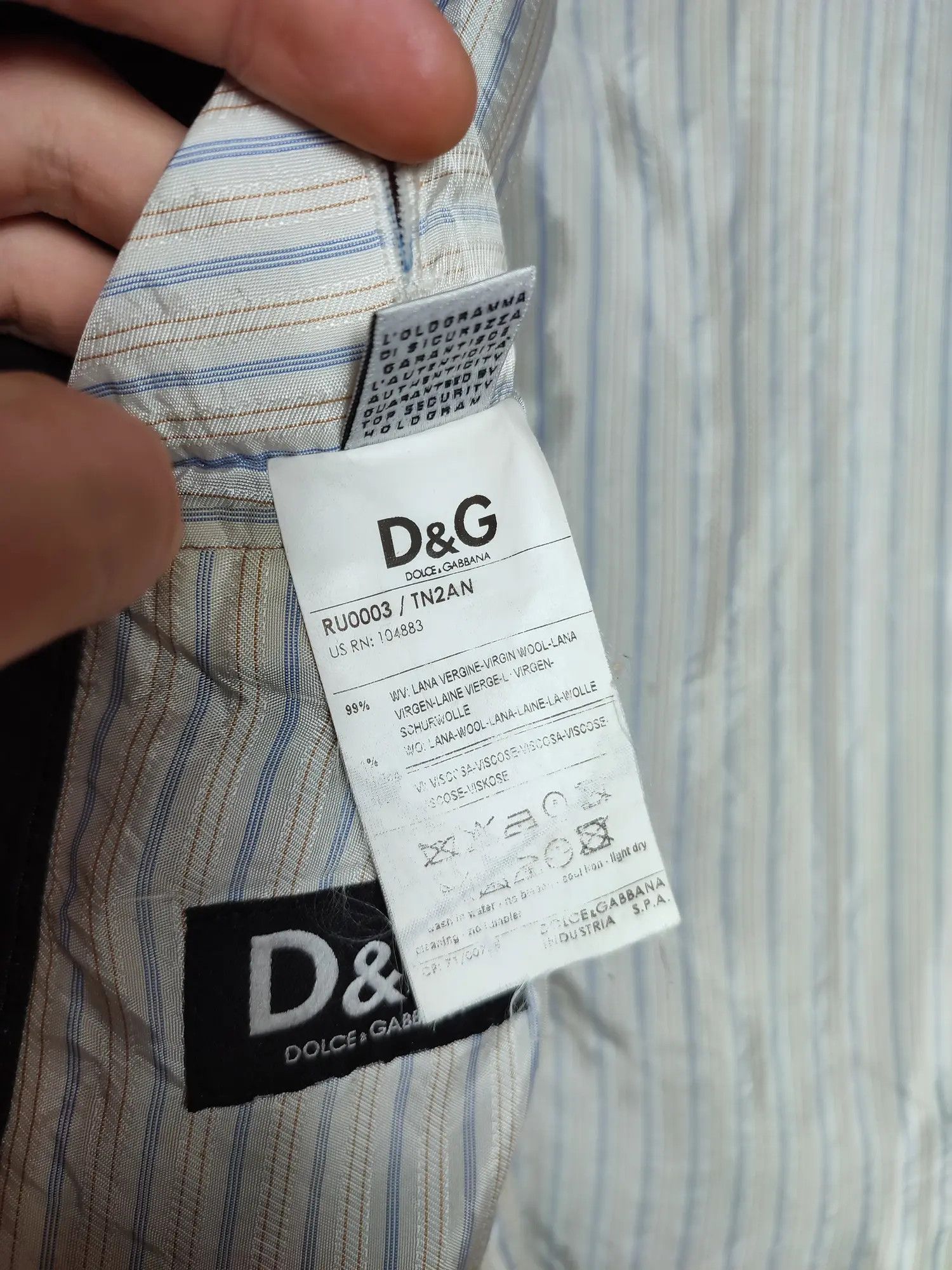 Dolce & Gabbana Dolce & Gabbana Virgin Wool Blazer Size 48R - 13 Thumbnail