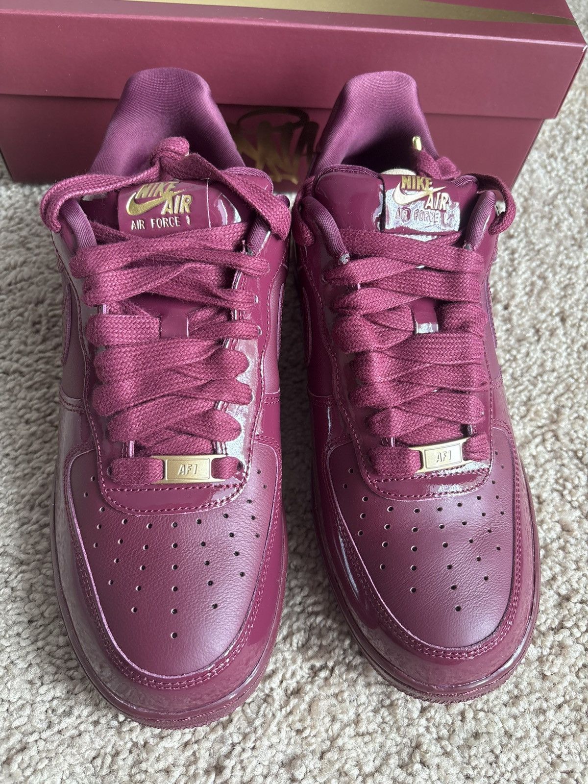 Syna World Nike Syna Central Cee EU exclusive Air Force 1 Burgundy 8us Size US 8 / EU 41 - 2 Thumbnail