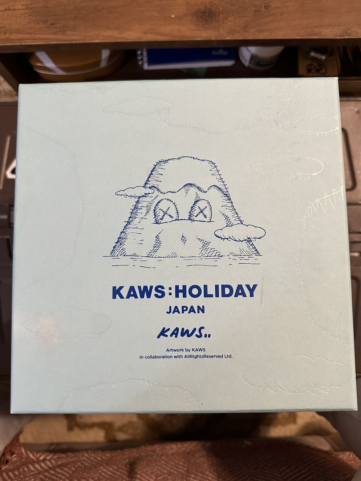 image of Kaws Holiday Japan Mount Fuji Plush in Blue/White, Men's
