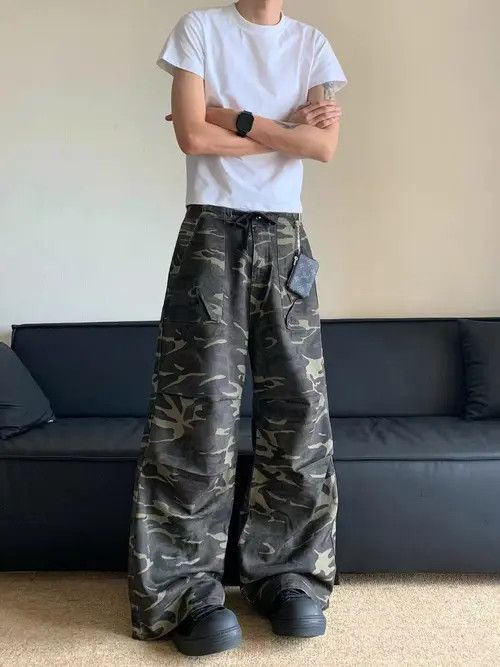 Japanese Brand × Jean American street retro camouflage cargo jeans y2k Size US 32 / EU 48 - 1 Thumbnail