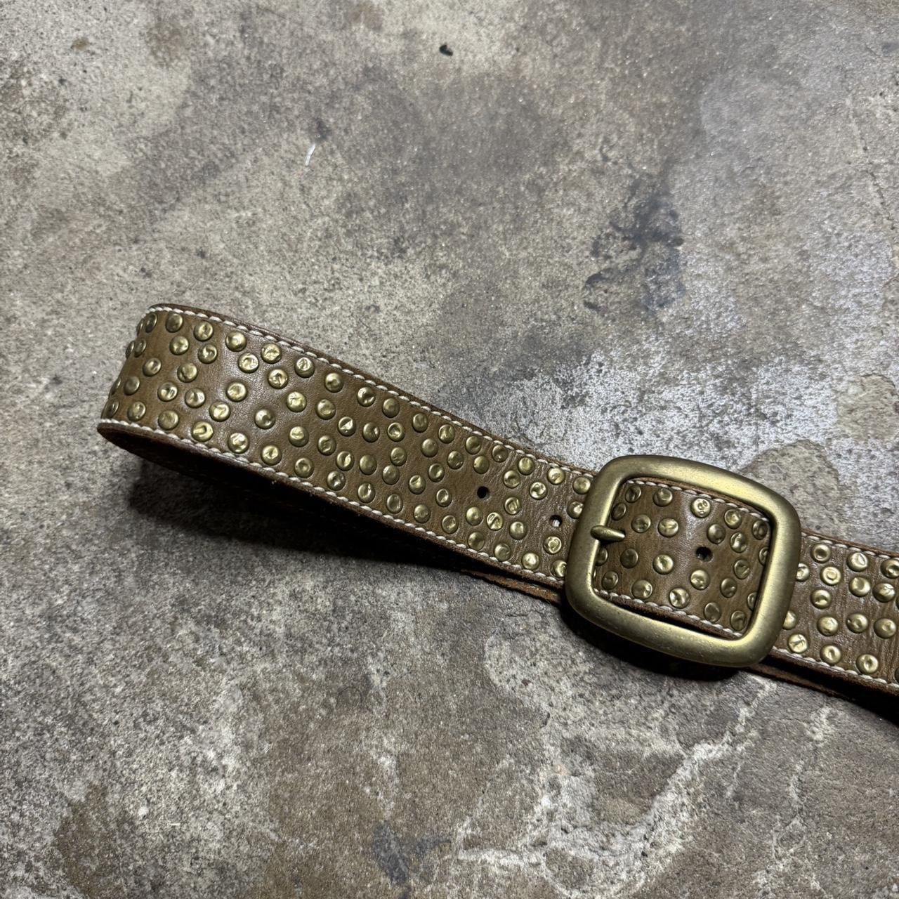 Other Grunge Punk Brown Belt With Bronze Studs Size 30 - 4 Thumbnail