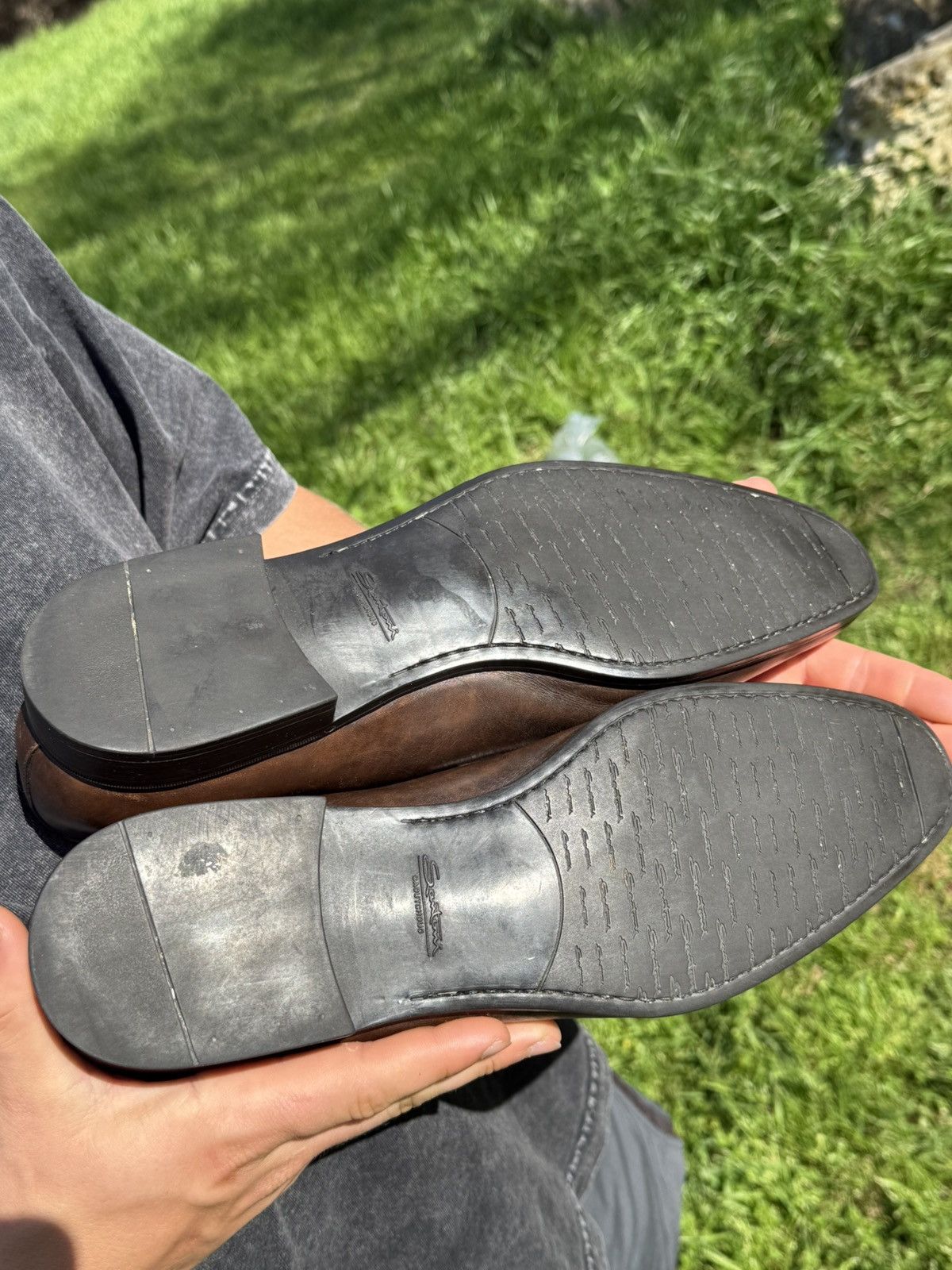 Santoni Santoni - Designer Italian Fashion: Leather Dress Shoes Size US 11 / EU 44 - 6 Thumbnail