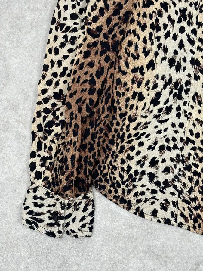 Roberto Cavalli 2000s Cavalli Leopard Print Shirt Size M / US 6-8 / IT 42-44 - 9 Thumbnail