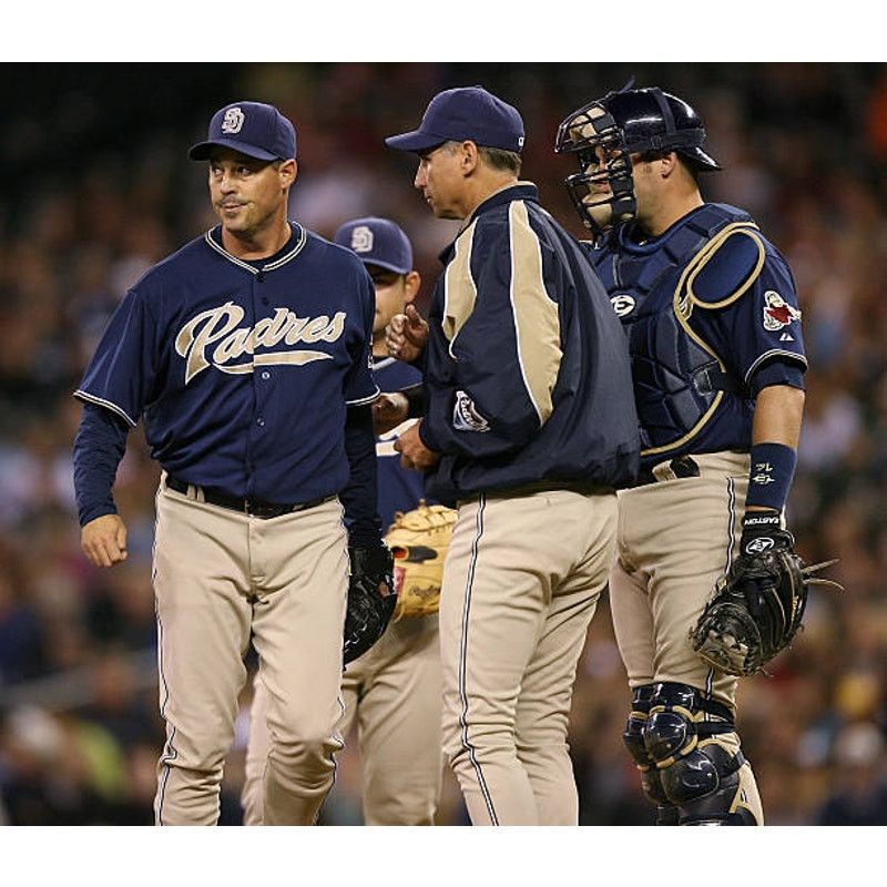 Majestic × Starter San Diego Padres 2000s MAJESTIC Dugout bomber M navy MLB vtg Size US M / EU 48-50 / 2 - 4 Thumbnail