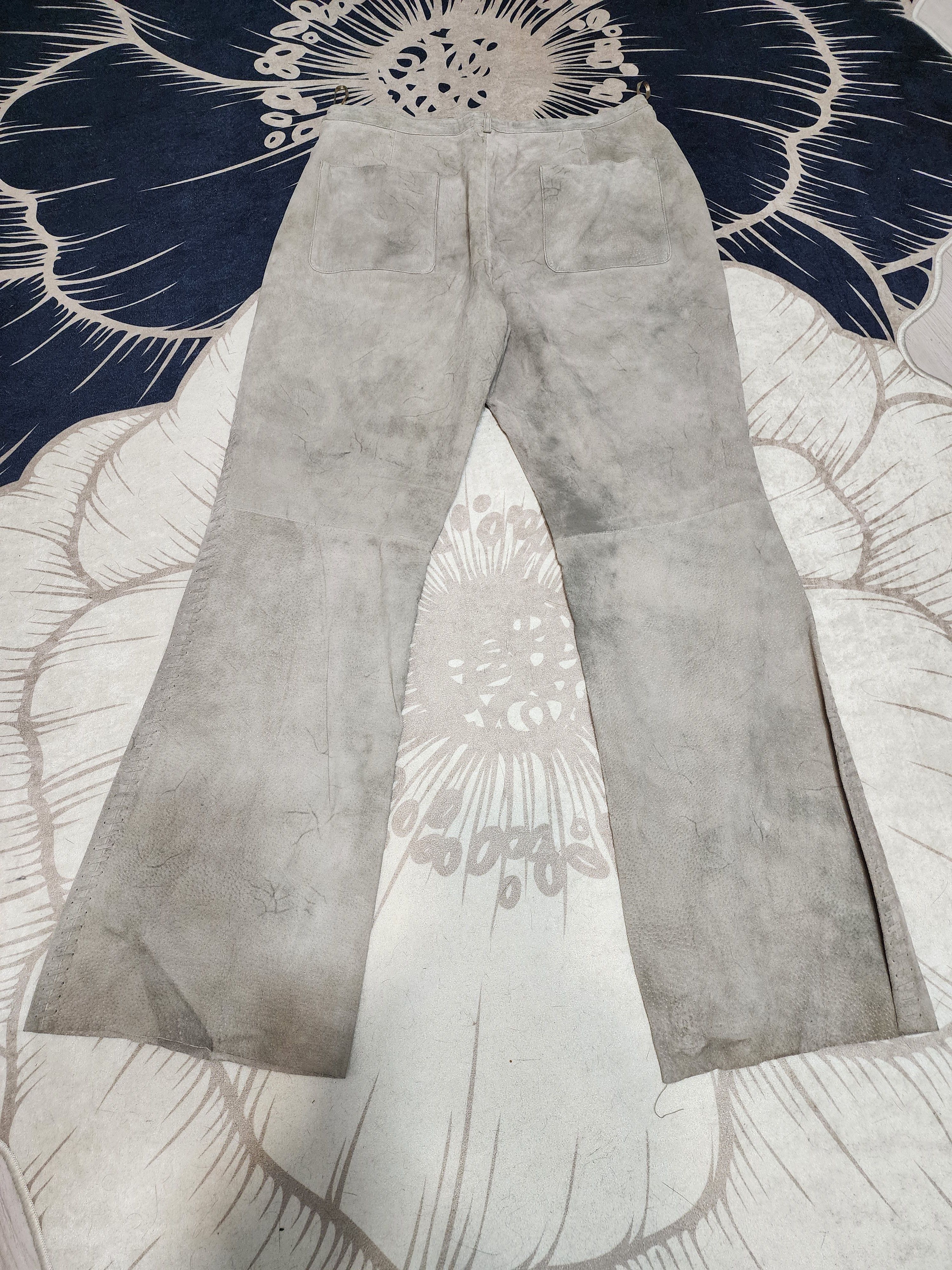 Genuine Leather Gray Leather Pants: Women's Genuine Suede Trousers Size 36" / US 14 / IT 50 - 9 Thumbnail