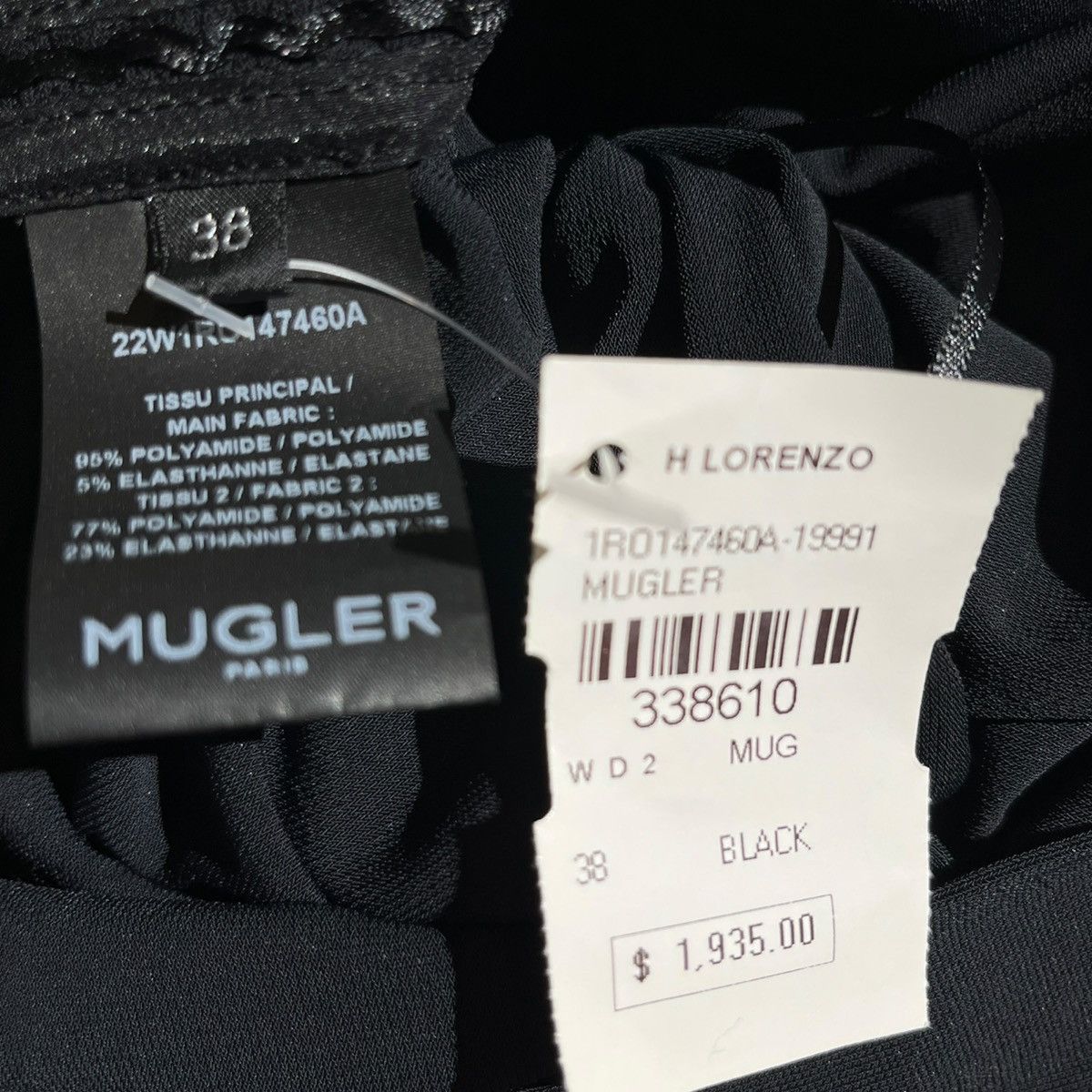 Mugler $1,935 sheer panel stretch runched dress Size XS / US 0-2 / IT 36-38 - 4 Thumbnail
