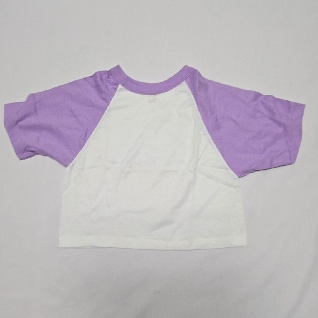 Vintage 80s Vintage Purple White Cropped Tee Sportswea USA Made S Size S / US 4 / IT 40 - 1 Thumbnail