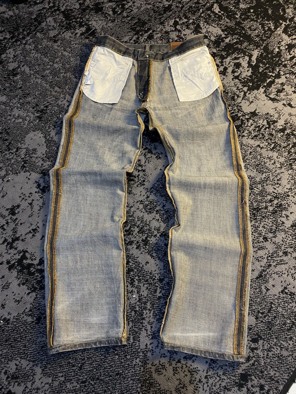 Kapital Vtg Rusty Uniqlo UJ S-002 Mud Wash Regular Jeans 🔥 Size US 32 / EU 48 - 13 Thumbnail