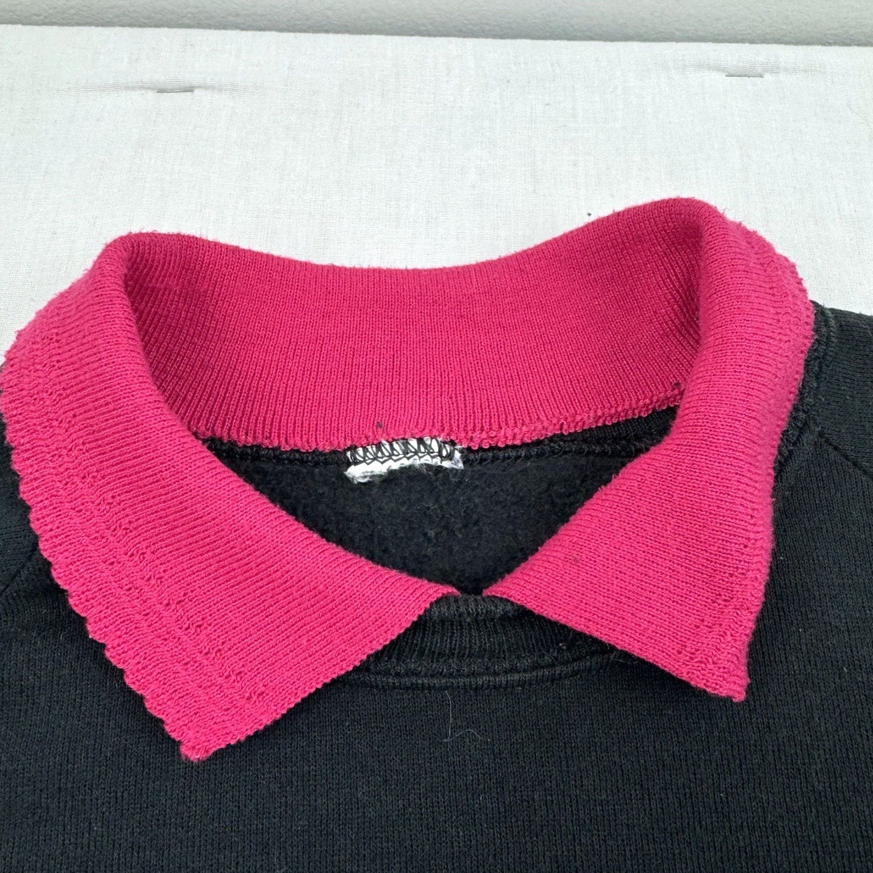 Vintage VINTAGE Rose Flower Sweatshirt Womens Large Black Collar Nature Cute Grandma 90s Size L / US 10 / IT 46 - 4 Thumbnail